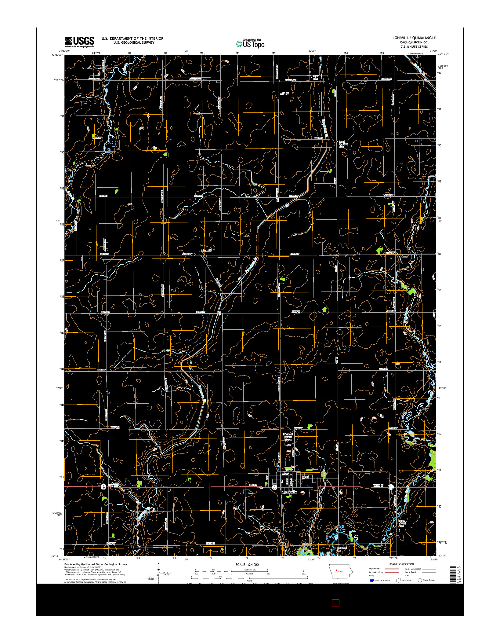 USGS US TOPO 7.5-MINUTE MAP FOR LOHRVILLE, IA 2015
