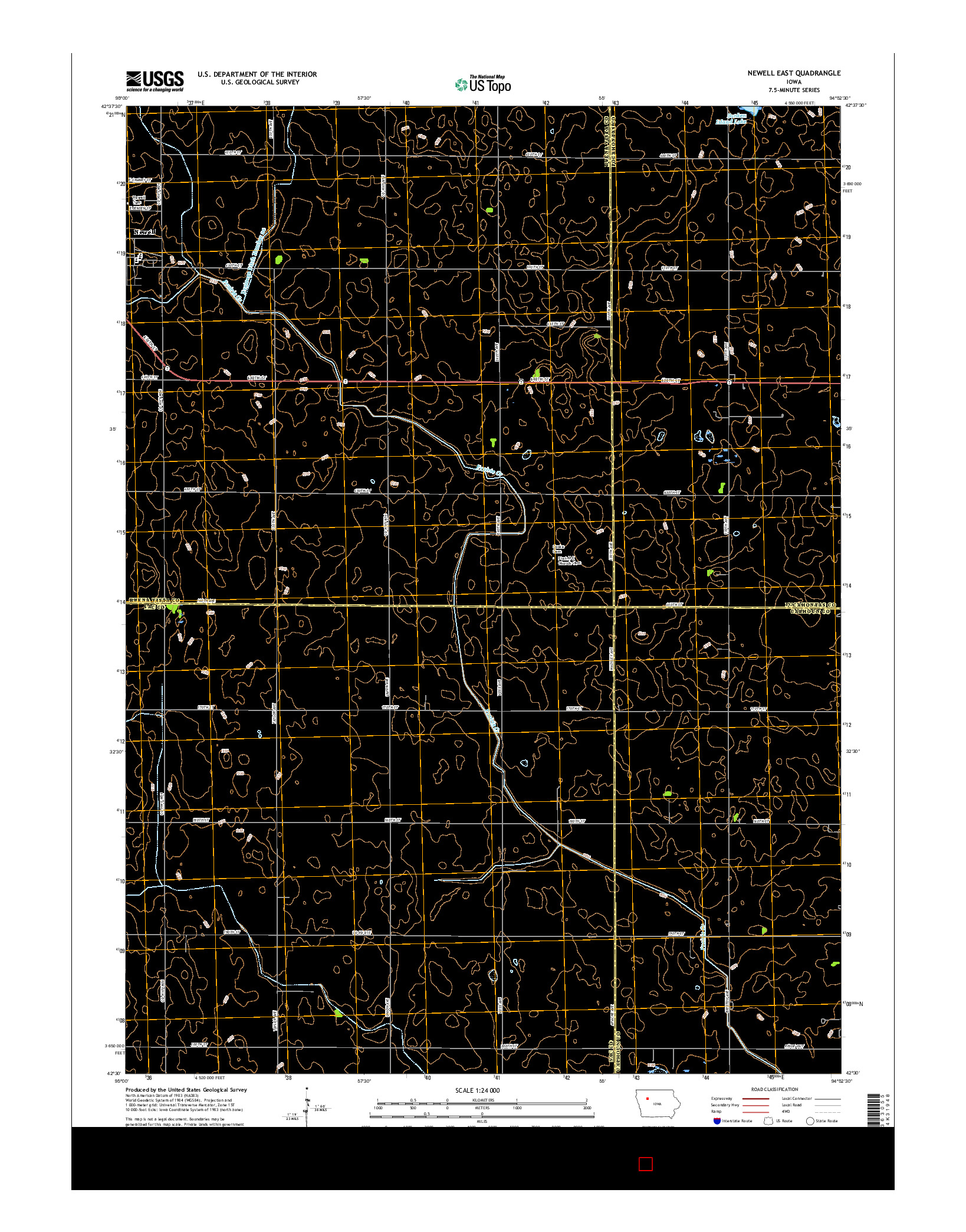 USGS US TOPO 7.5-MINUTE MAP FOR NEWELL EAST, IA 2015