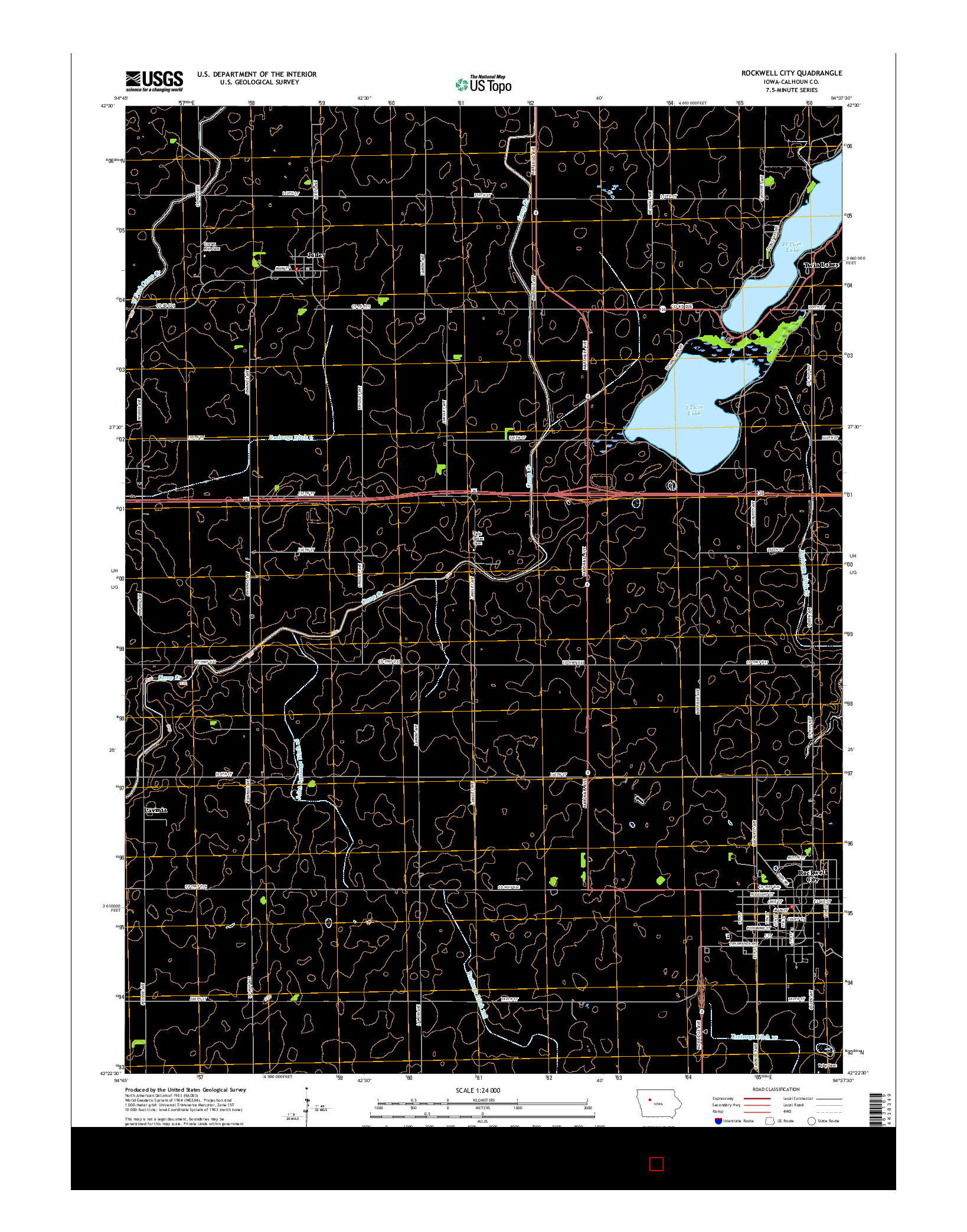 USGS US TOPO 7.5-MINUTE MAP FOR ROCKWELL CITY, IA 2015
