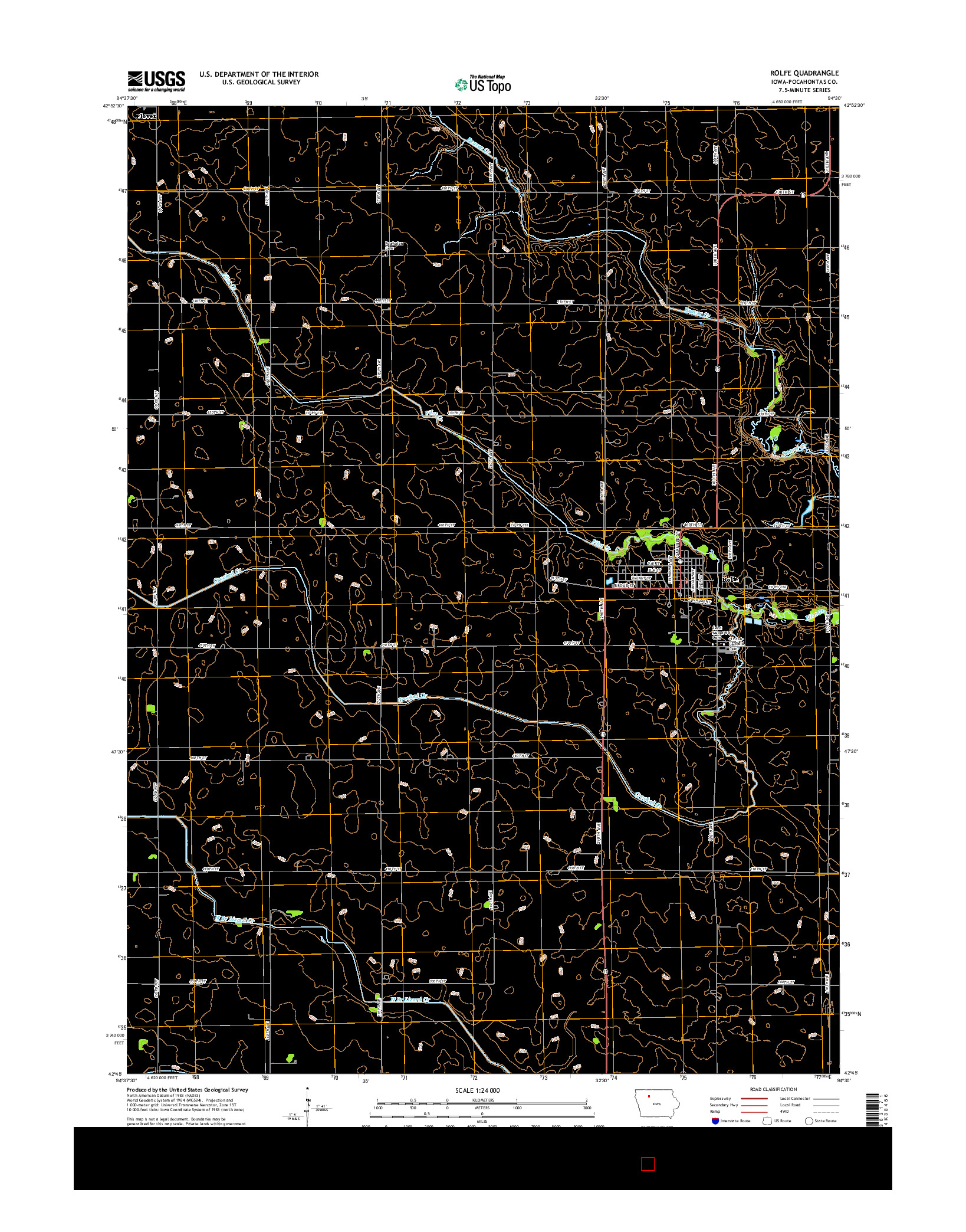 USGS US TOPO 7.5-MINUTE MAP FOR ROLFE, IA 2015