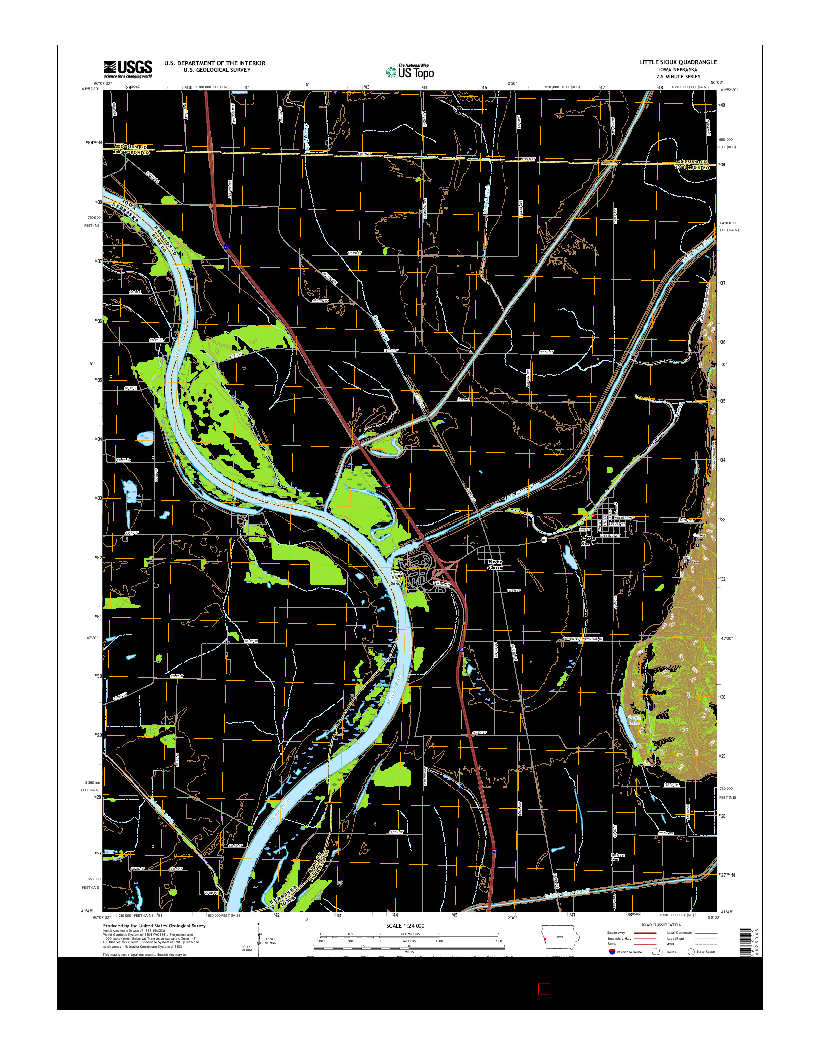 USGS US TOPO 7.5-MINUTE MAP FOR LITTLE SIOUX, IA-NE 2015