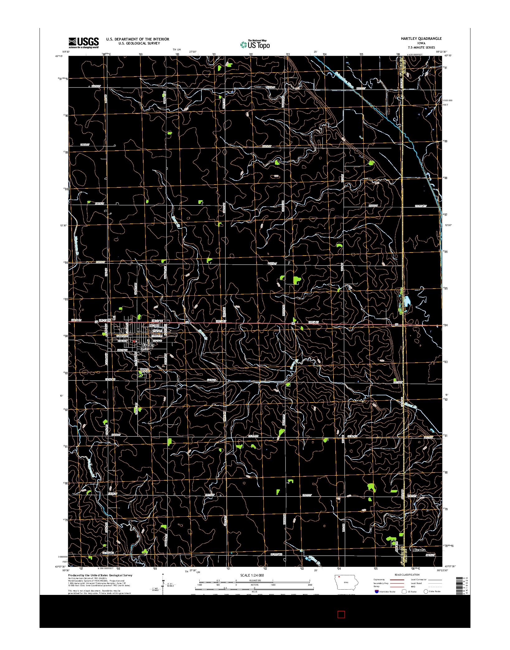 USGS US TOPO 7.5-MINUTE MAP FOR HARTLEY, IA 2015