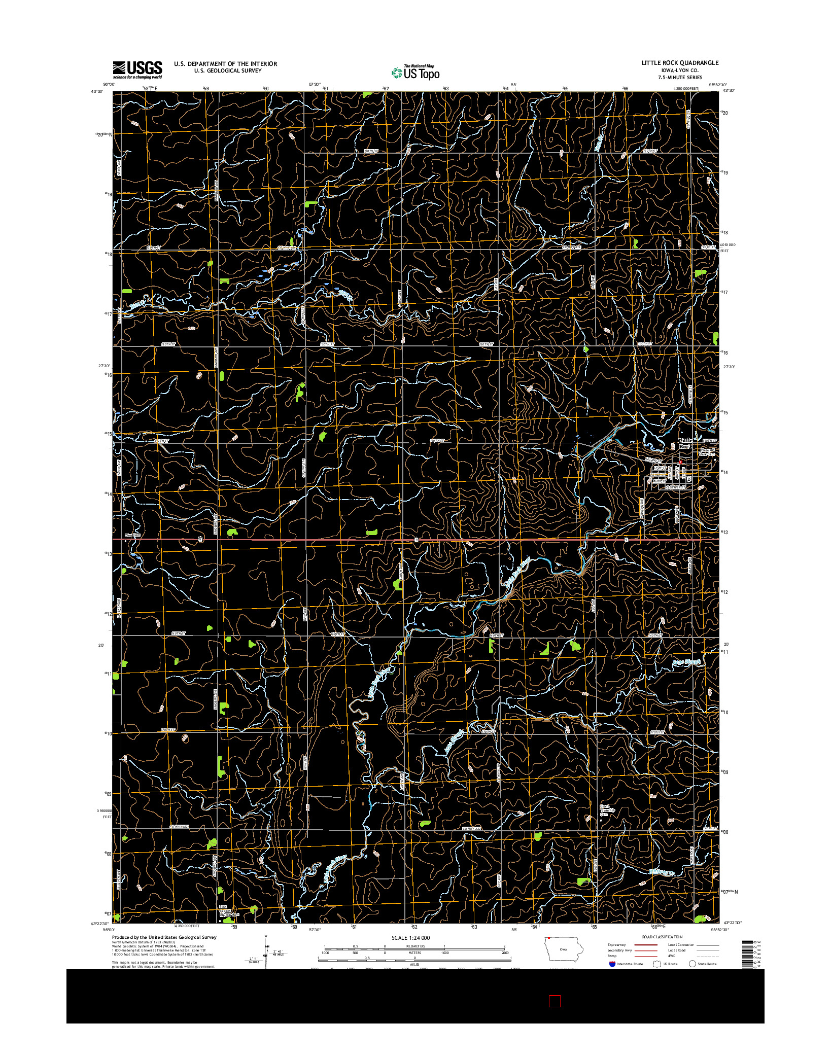 USGS US TOPO 7.5-MINUTE MAP FOR LITTLE ROCK, IA 2015