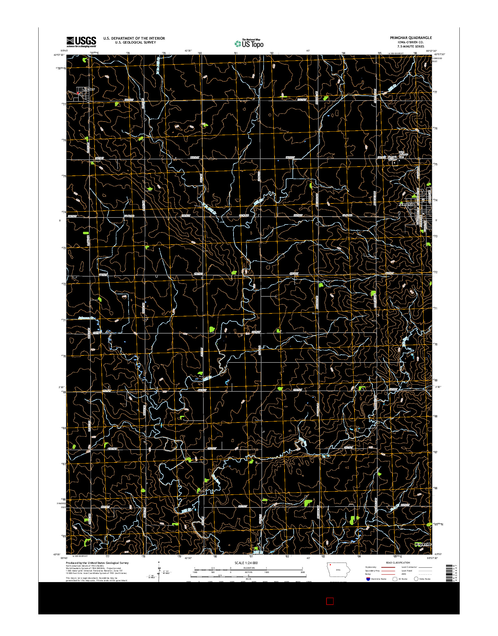 USGS US TOPO 7.5-MINUTE MAP FOR PRIMGHAR, IA 2015