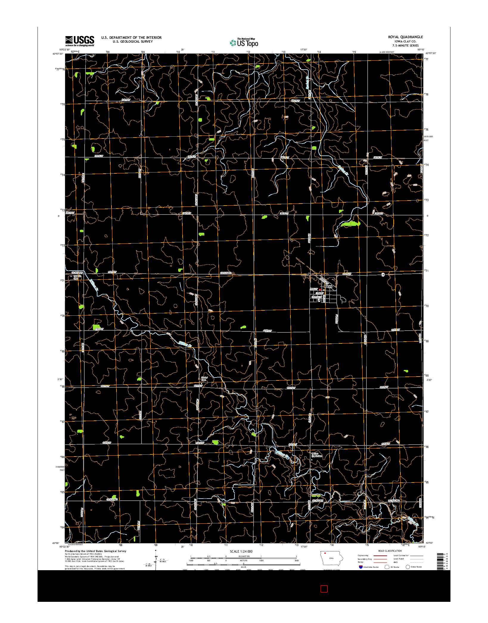 USGS US TOPO 7.5-MINUTE MAP FOR ROYAL, IA 2015