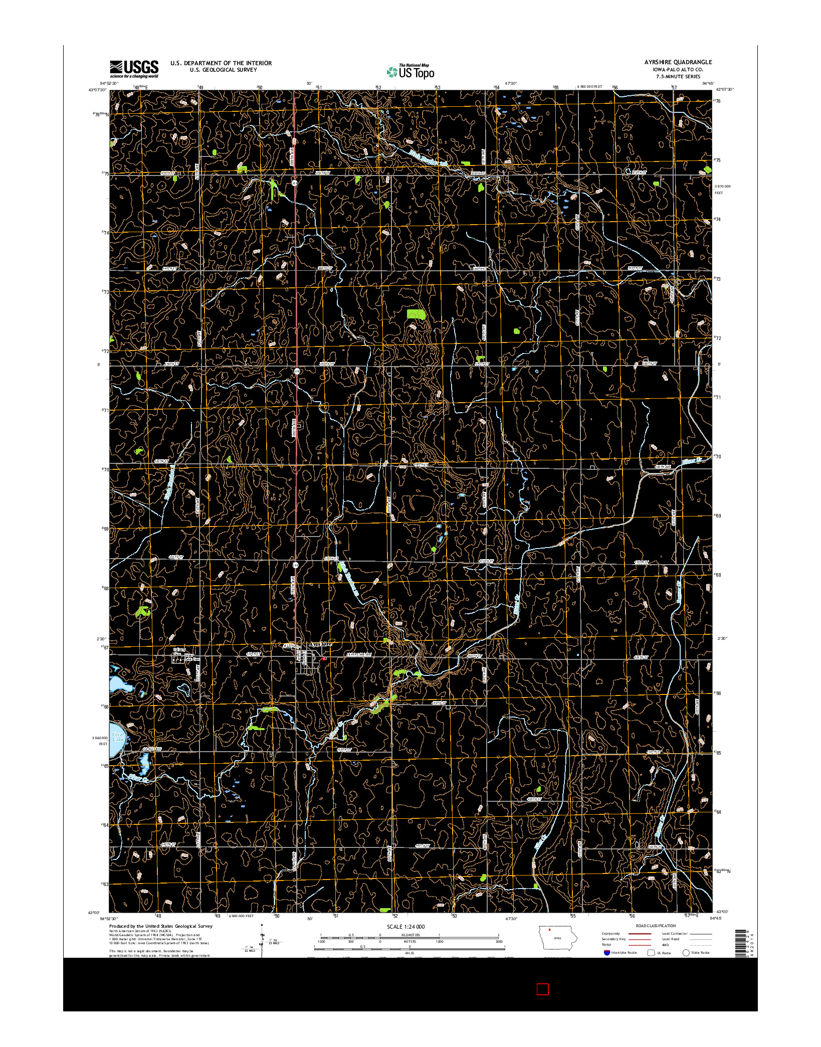 USGS US TOPO 7.5-MINUTE MAP FOR AYRSHIRE, IA 2015