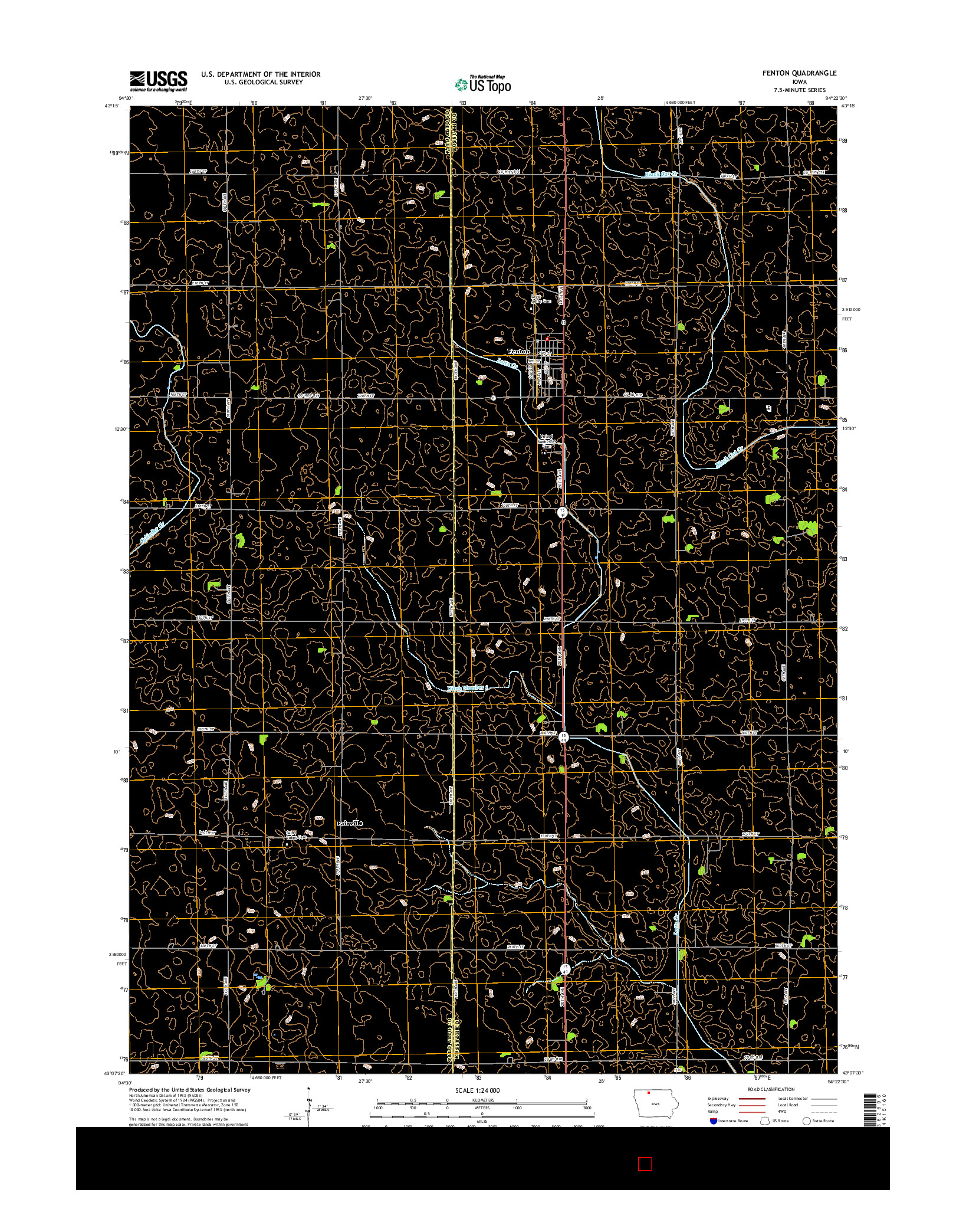USGS US TOPO 7.5-MINUTE MAP FOR FENTON, IA 2015