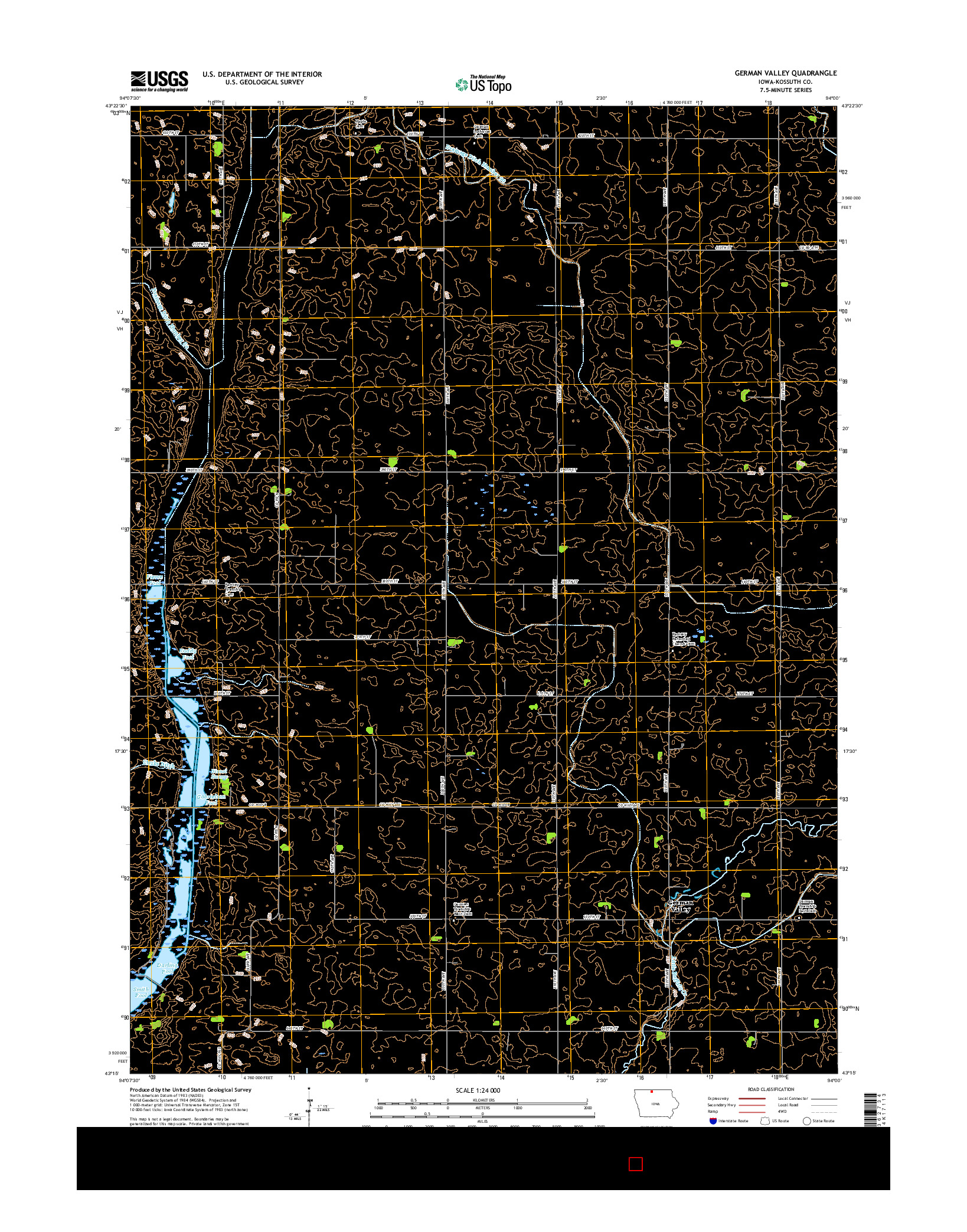 USGS US TOPO 7.5-MINUTE MAP FOR GERMAN VALLEY, IA 2015