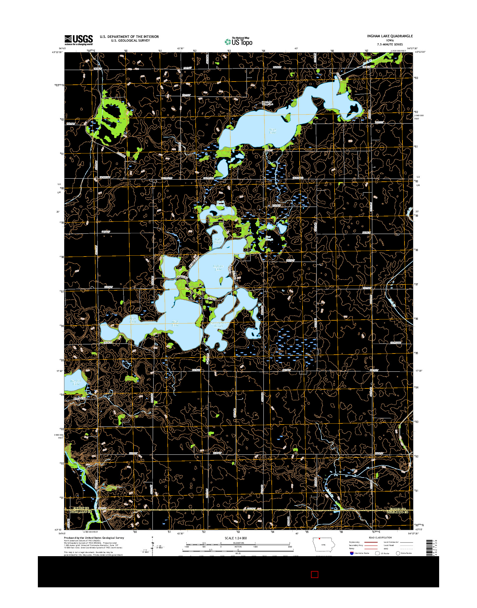USGS US TOPO 7.5-MINUTE MAP FOR INGHAM LAKE, IA 2015