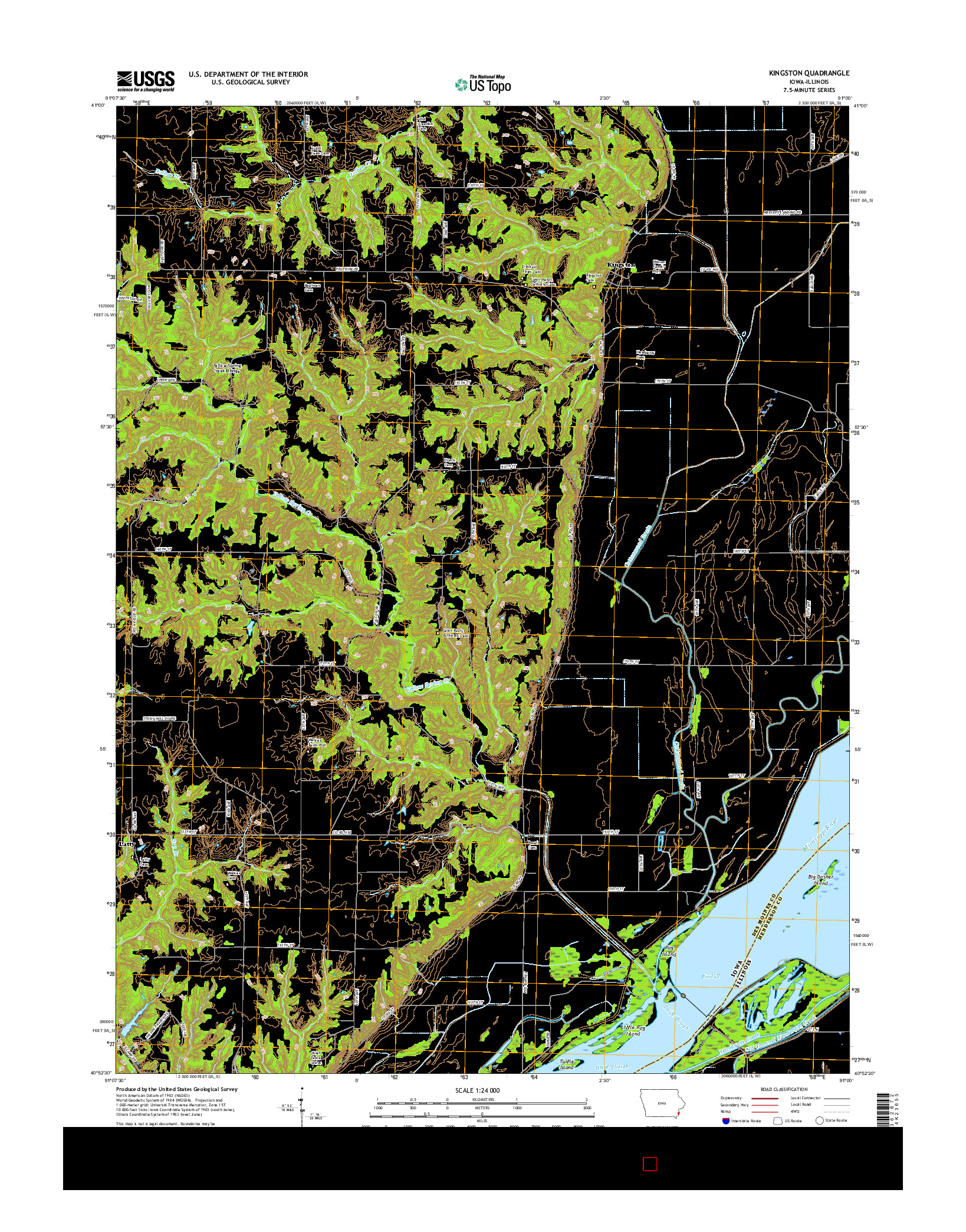 USGS US TOPO 7.5-MINUTE MAP FOR KINGSTON, IA-IL 2015