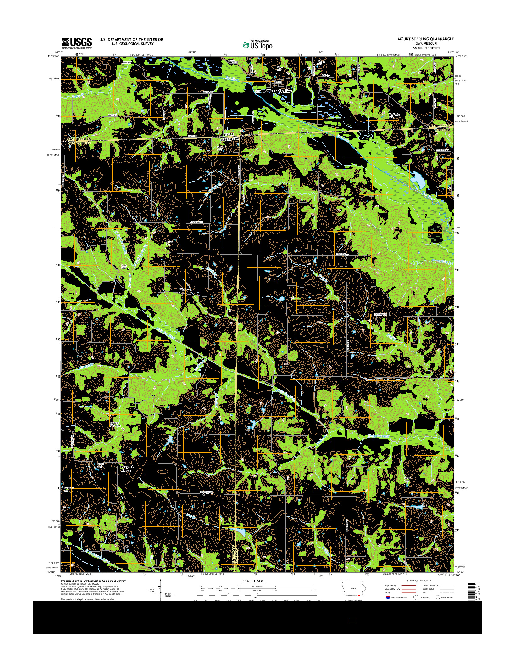 USGS US TOPO 7.5-MINUTE MAP FOR MOUNT STERLING, IA-MO 2015