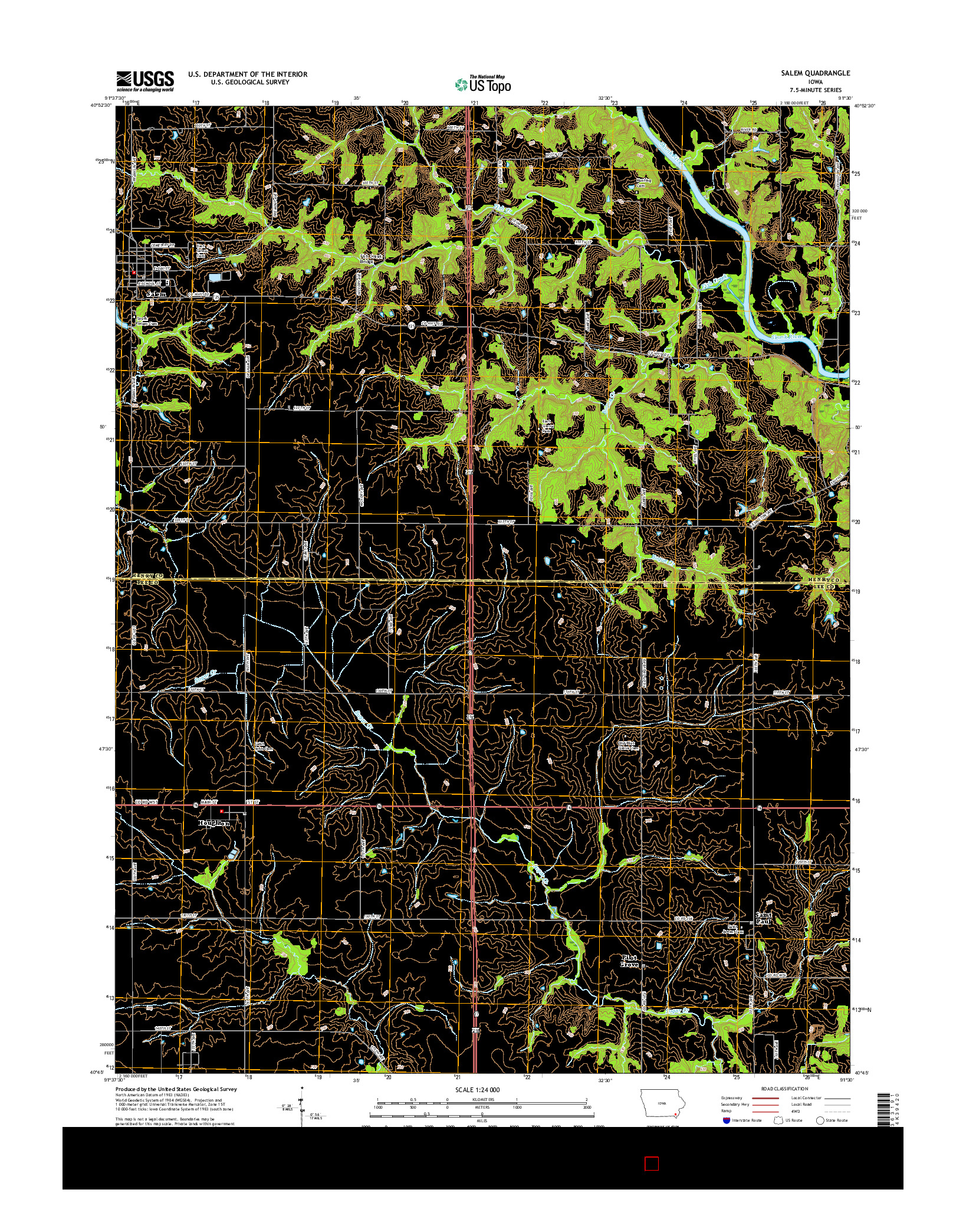 USGS US TOPO 7.5-MINUTE MAP FOR SALEM, IA 2015