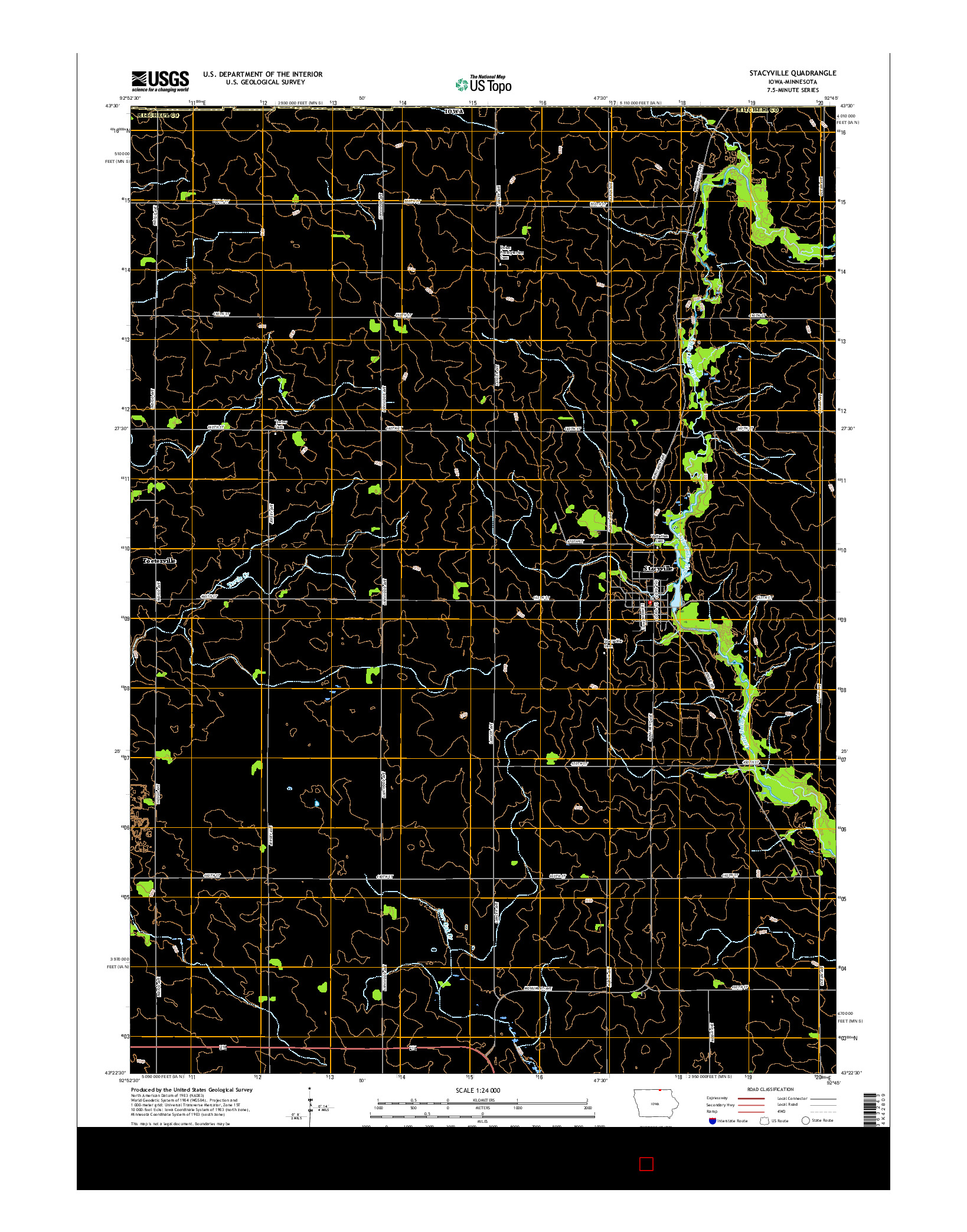 USGS US TOPO 7.5-MINUTE MAP FOR STACYVILLE, IA-MN 2015