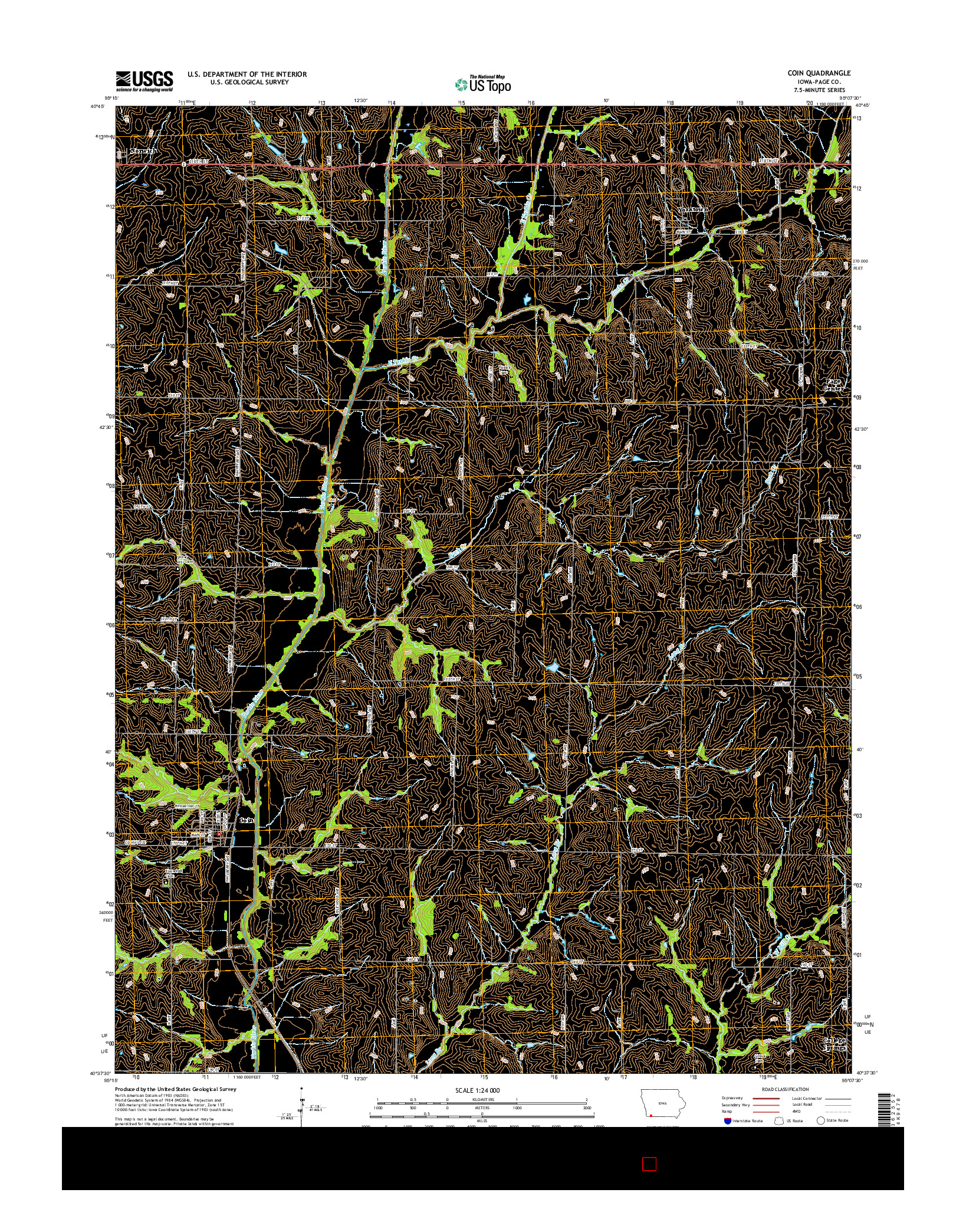 USGS US TOPO 7.5-MINUTE MAP FOR COIN, IA 2015