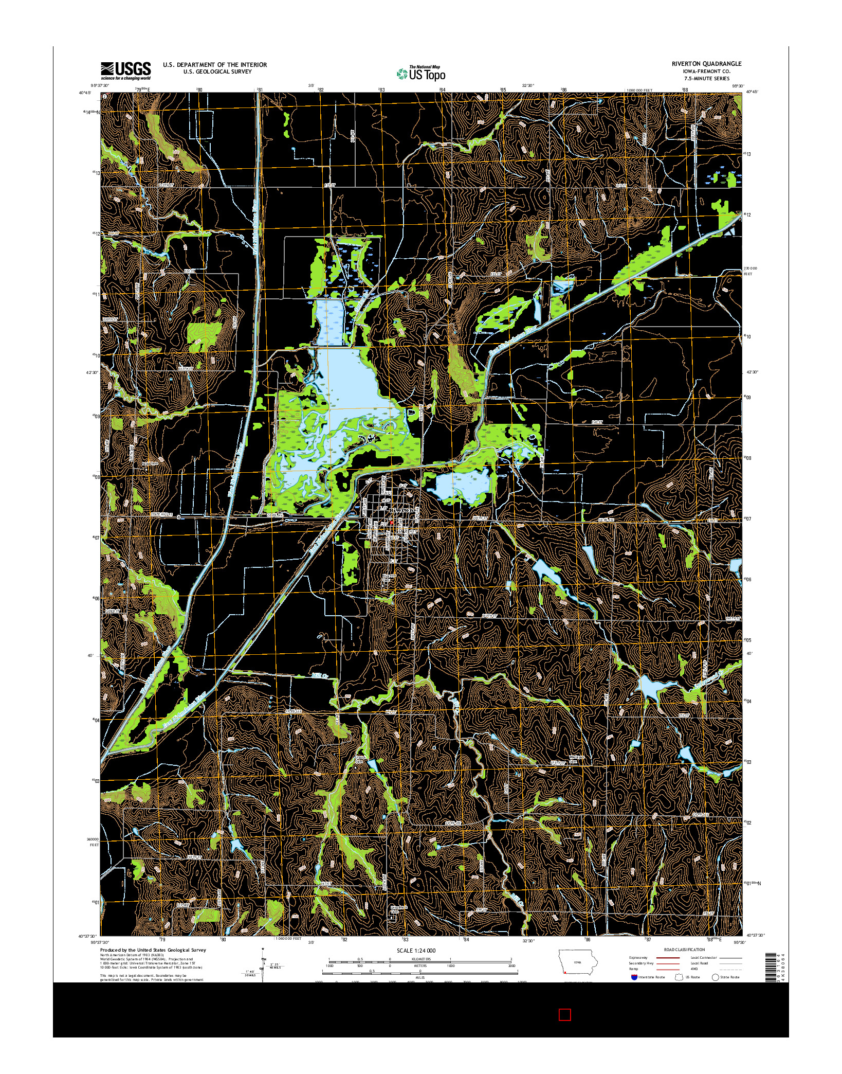 USGS US TOPO 7.5-MINUTE MAP FOR RIVERTON, IA 2015