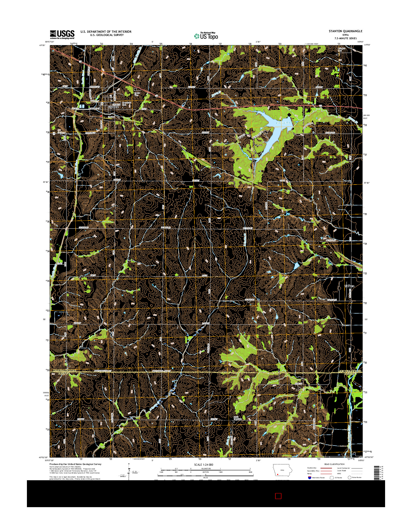 USGS US TOPO 7.5-MINUTE MAP FOR STANTON, IA 2015
