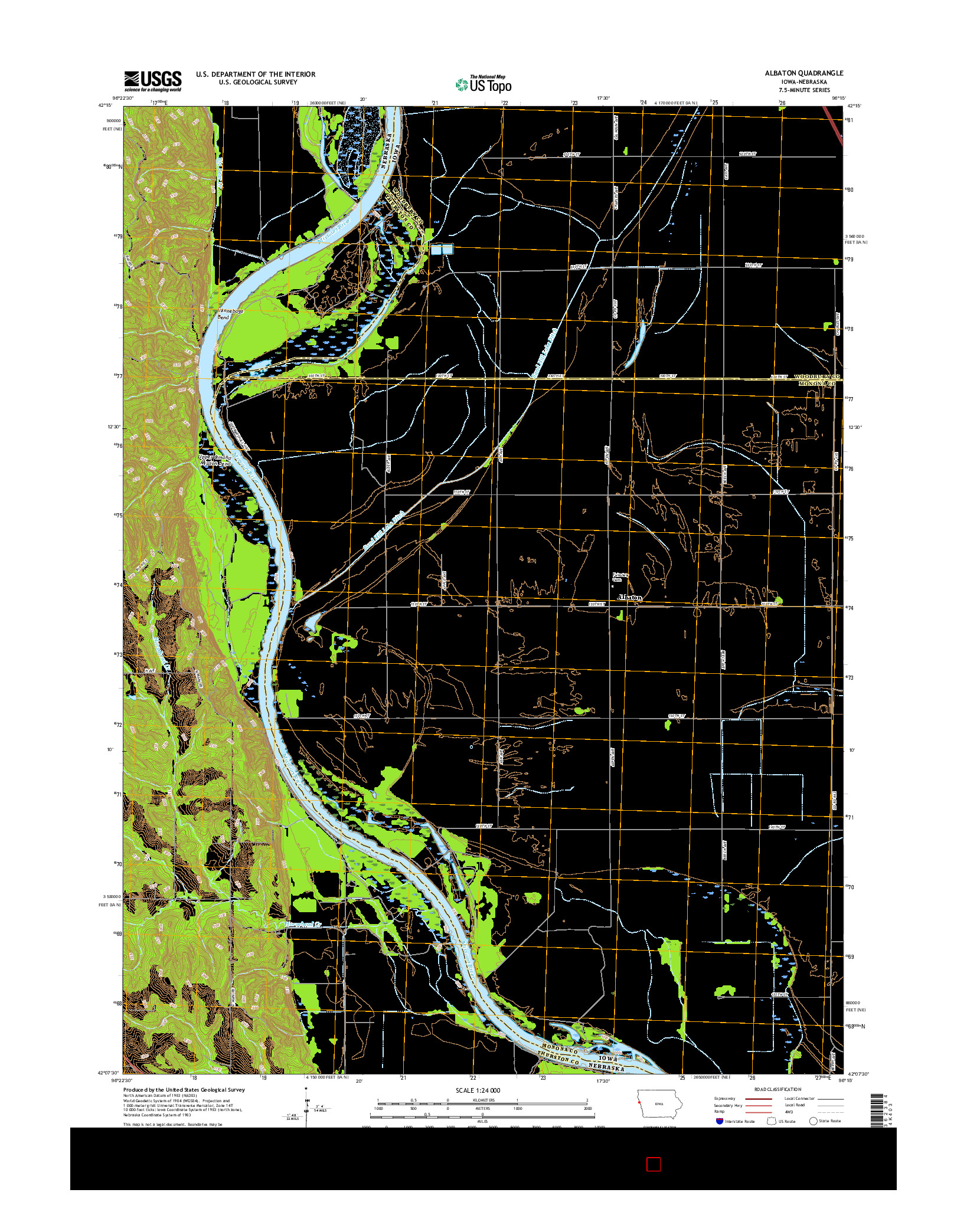 USGS US TOPO 7.5-MINUTE MAP FOR ALBATON, IA-NE 2015