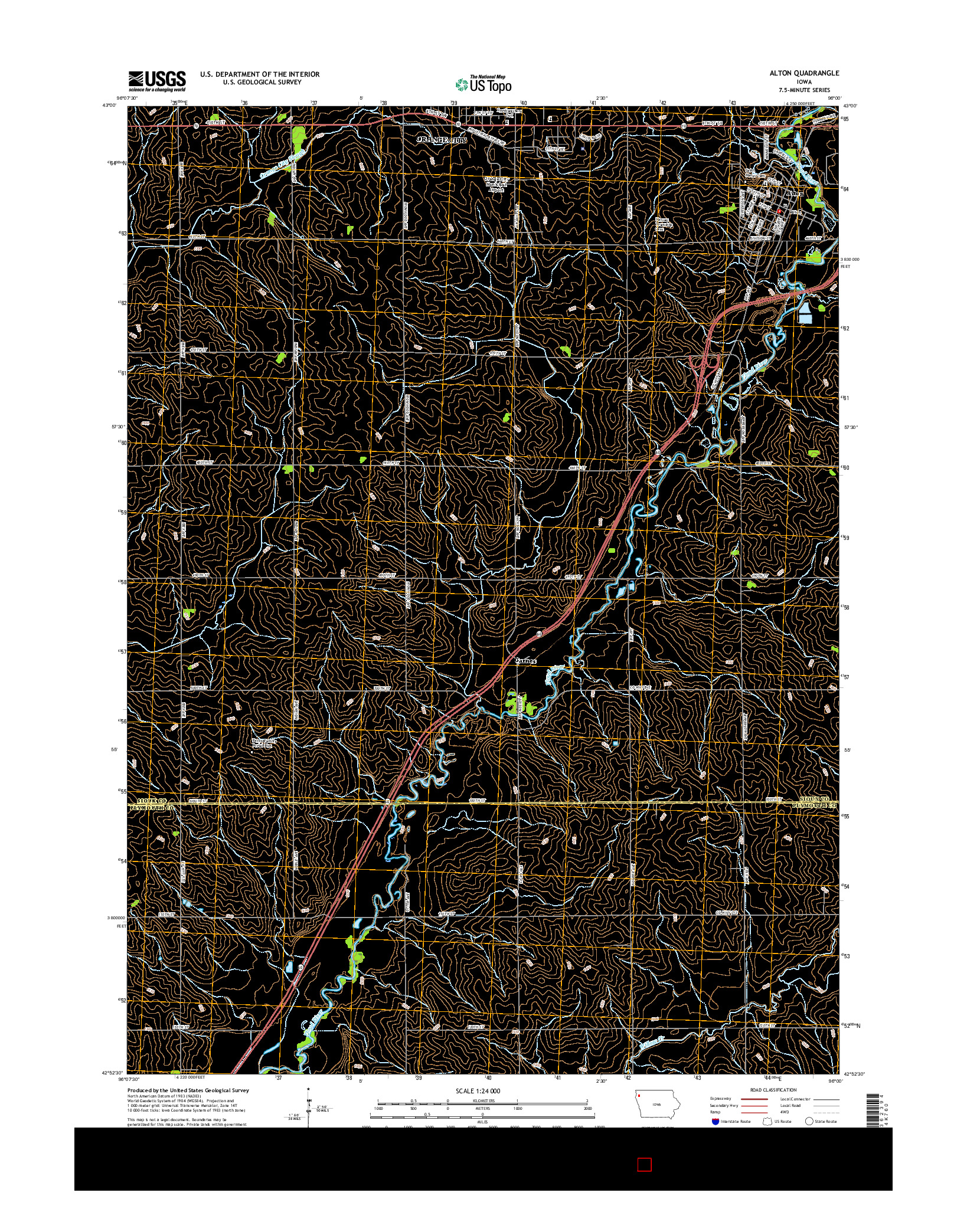 USGS US TOPO 7.5-MINUTE MAP FOR ALTON, IA 2015