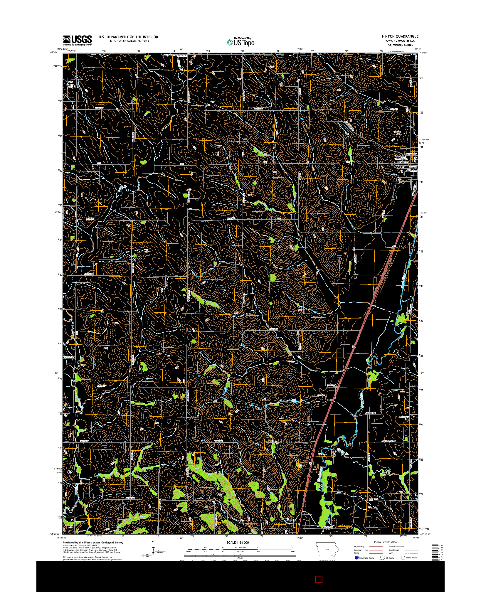 USGS US TOPO 7.5-MINUTE MAP FOR HINTON, IA 2015