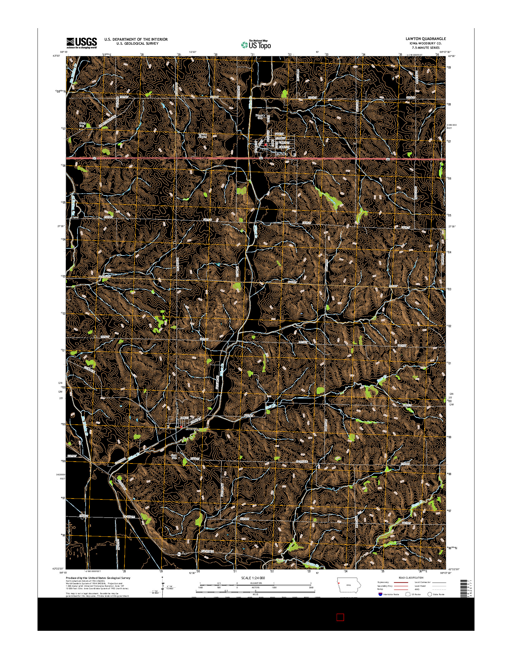 USGS US TOPO 7.5-MINUTE MAP FOR LAWTON, IA 2015