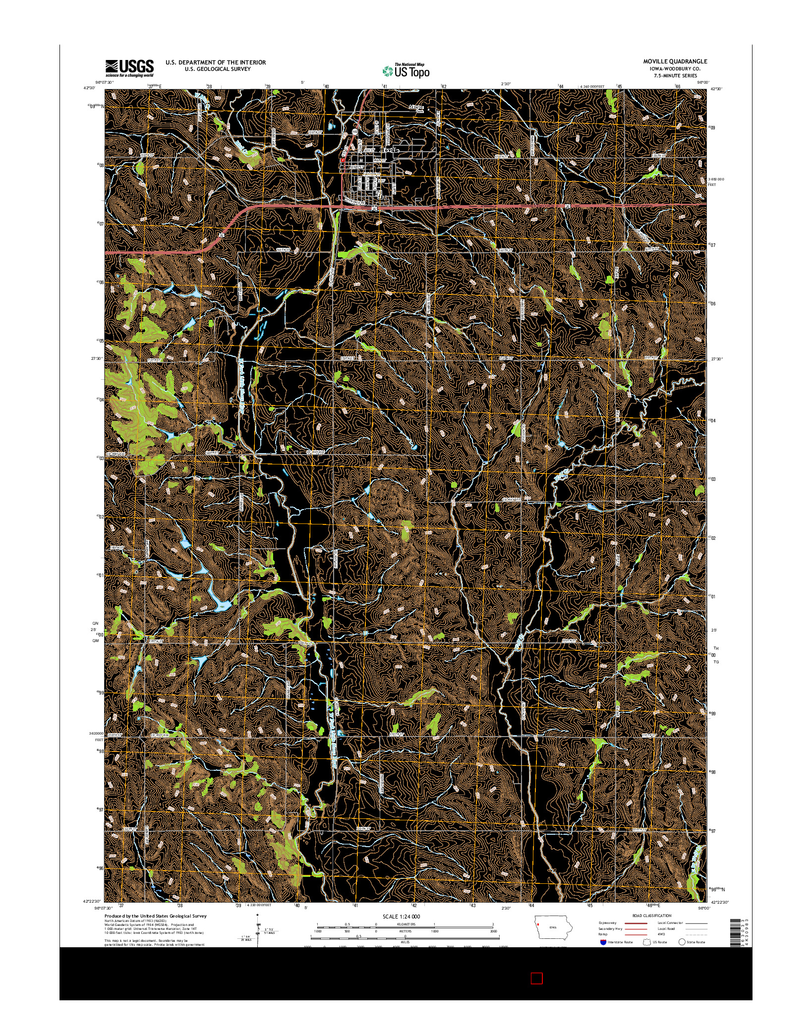 USGS US TOPO 7.5-MINUTE MAP FOR MOVILLE, IA 2015