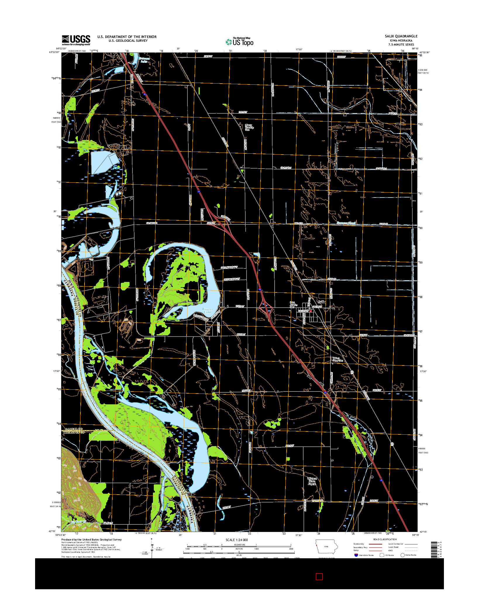 USGS US TOPO 7.5-MINUTE MAP FOR SALIX, IA-NE 2015
