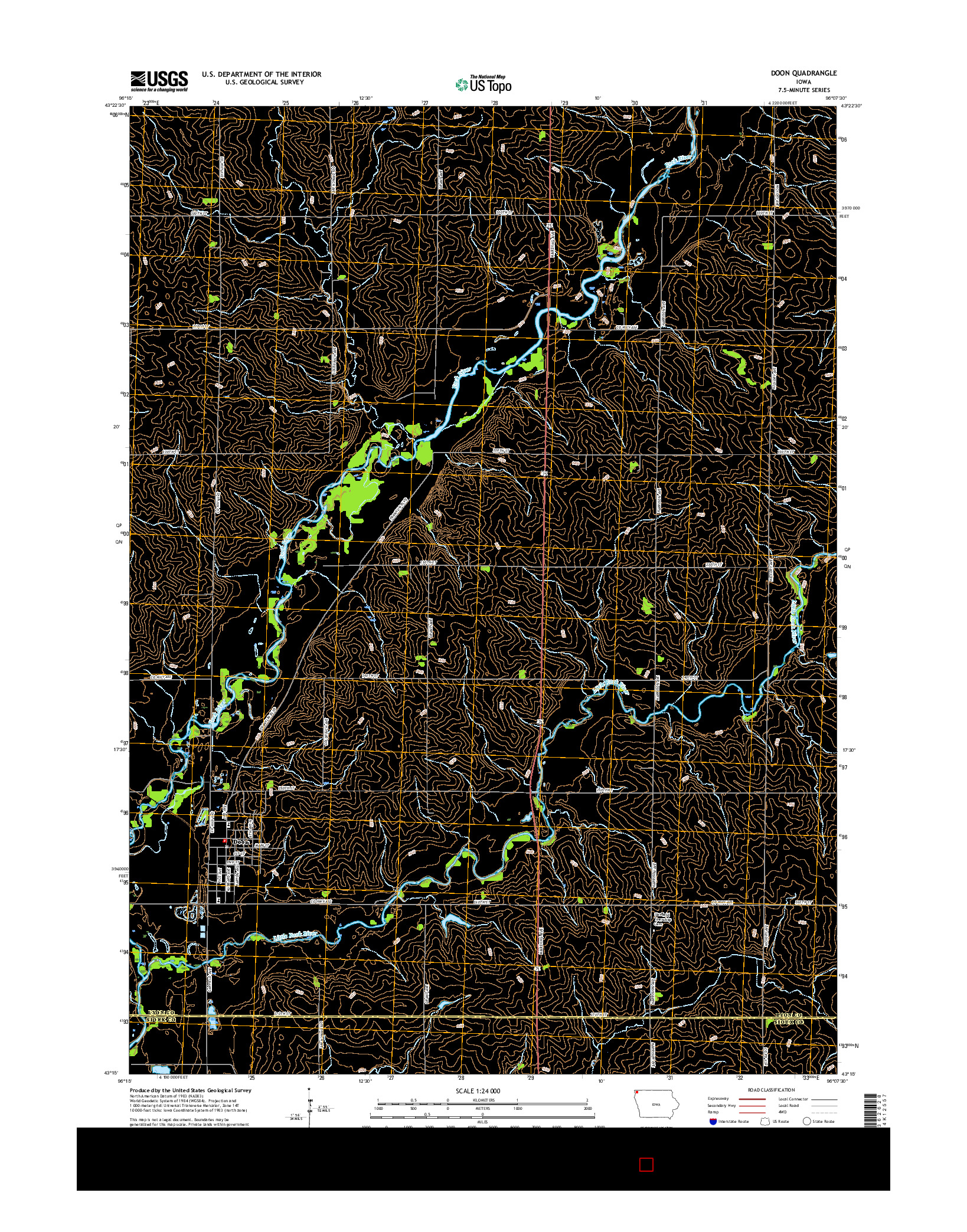 USGS US TOPO 7.5-MINUTE MAP FOR DOON, IA 2015