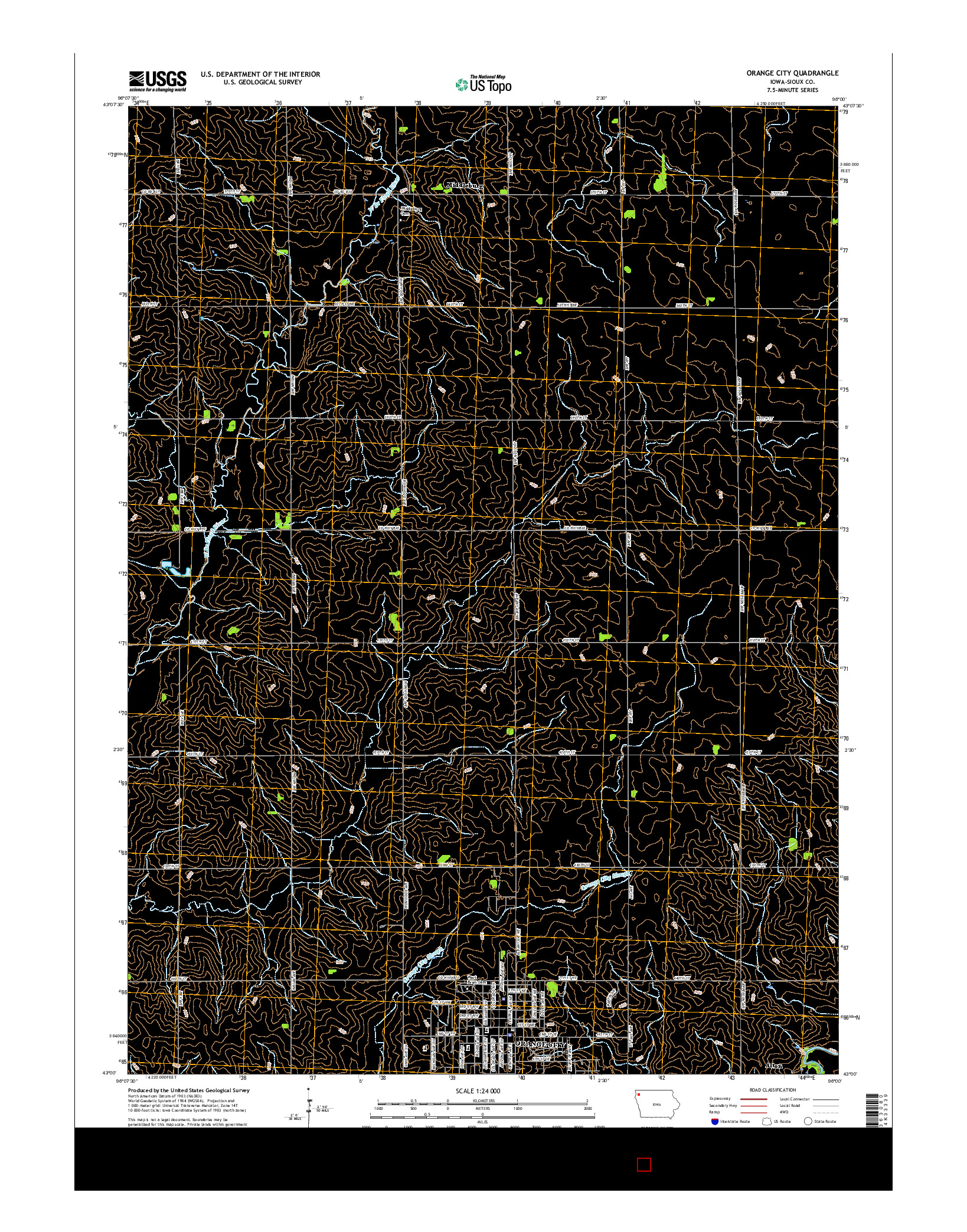 USGS US TOPO 7.5-MINUTE MAP FOR ORANGE CITY, IA 2015