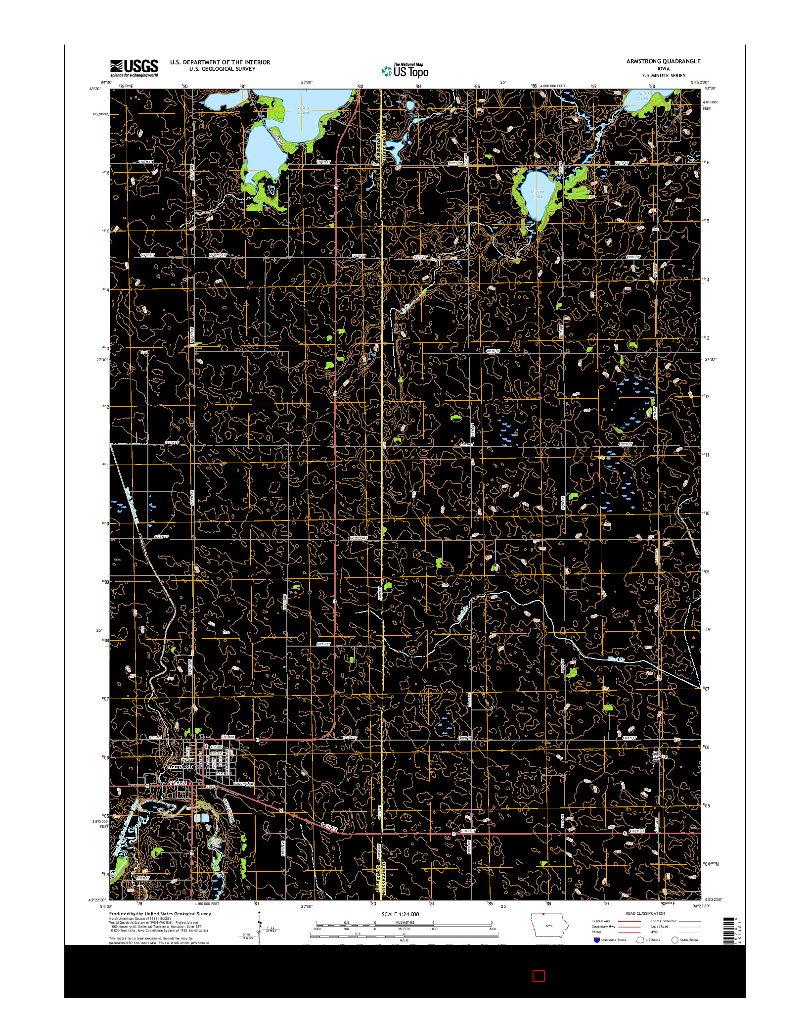 USGS US TOPO 7.5-MINUTE MAP FOR ARMSTRONG, IA 2015