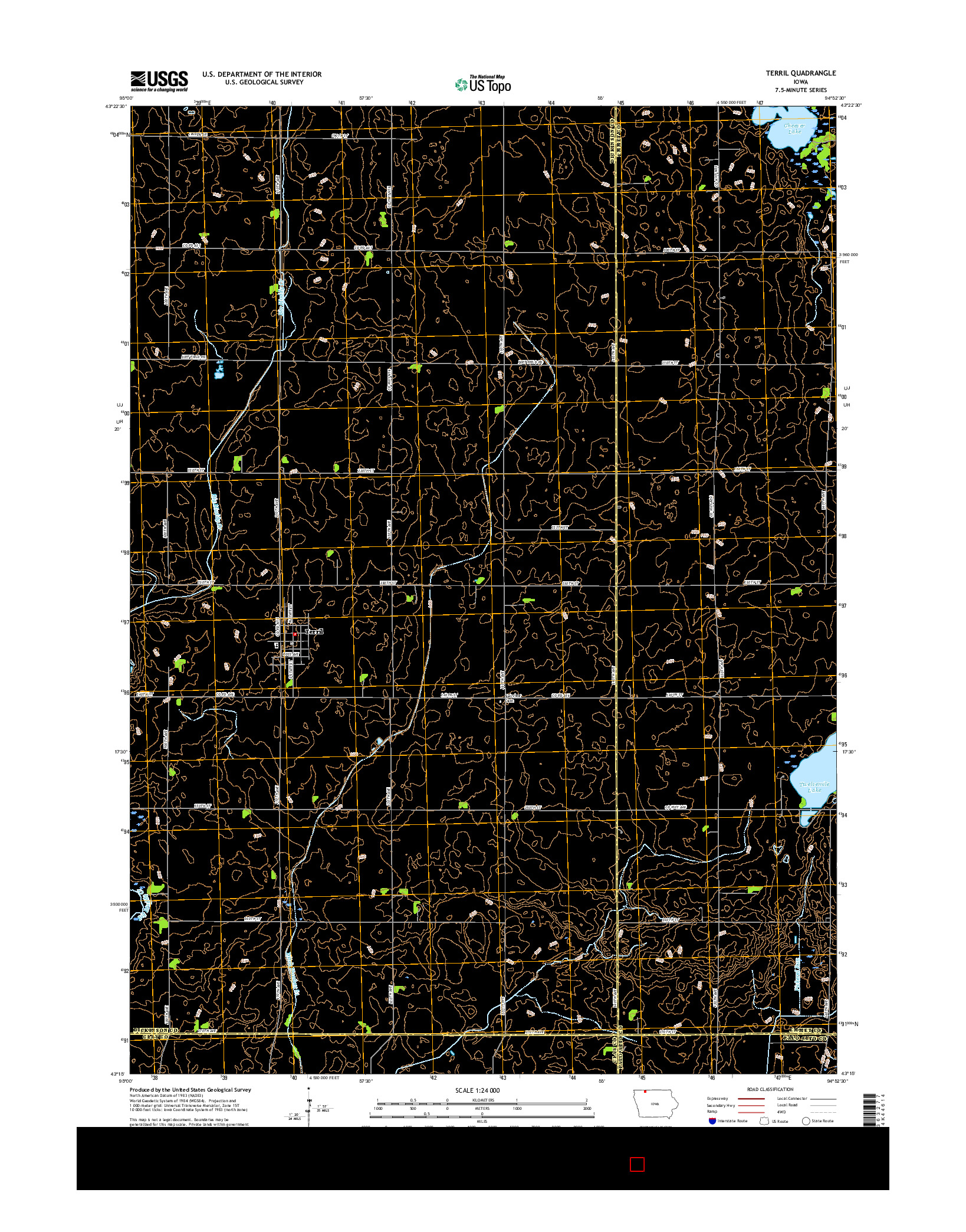 USGS US TOPO 7.5-MINUTE MAP FOR TERRIL, IA 2015