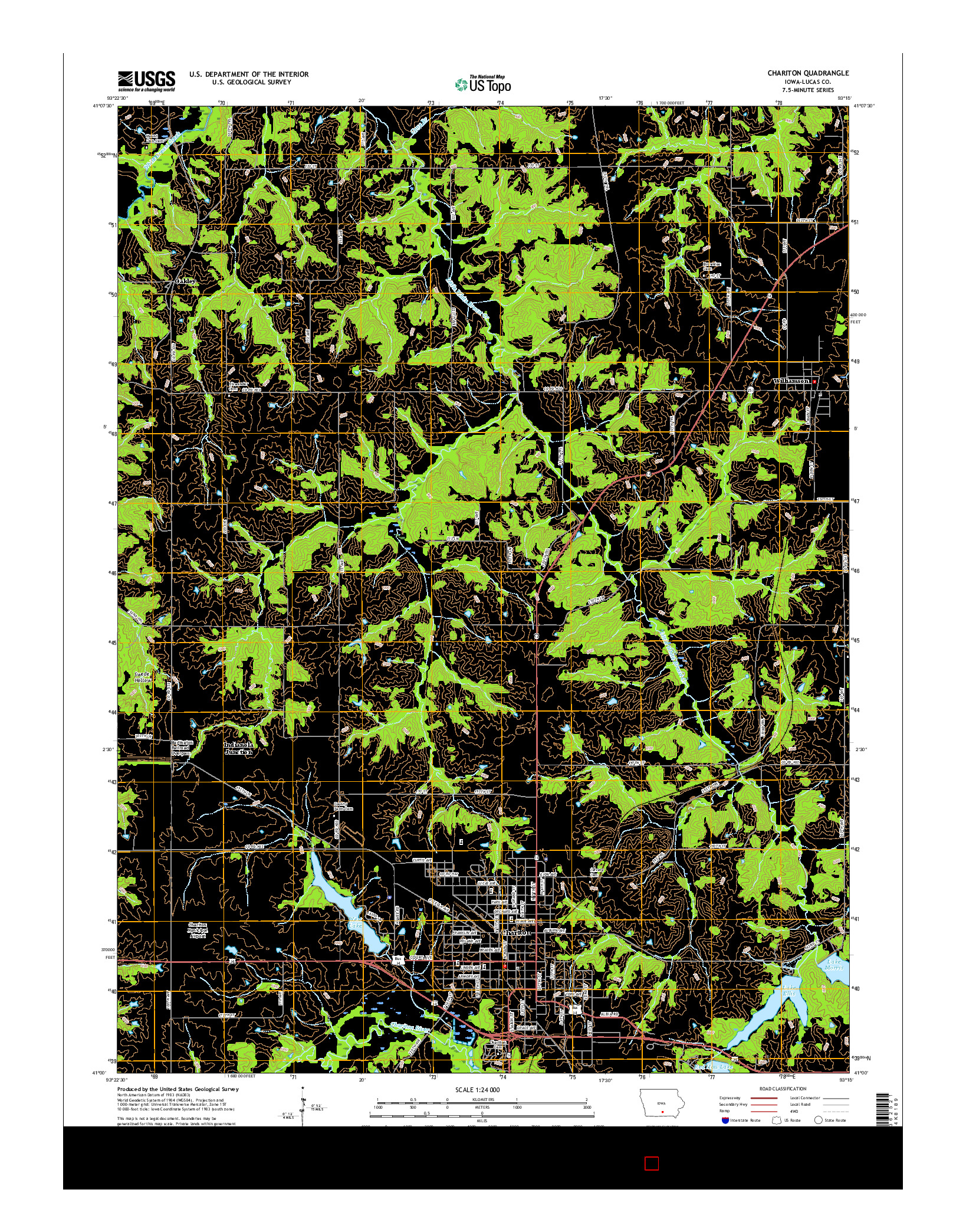 USGS US TOPO 7.5-MINUTE MAP FOR CHARITON, IA 2015