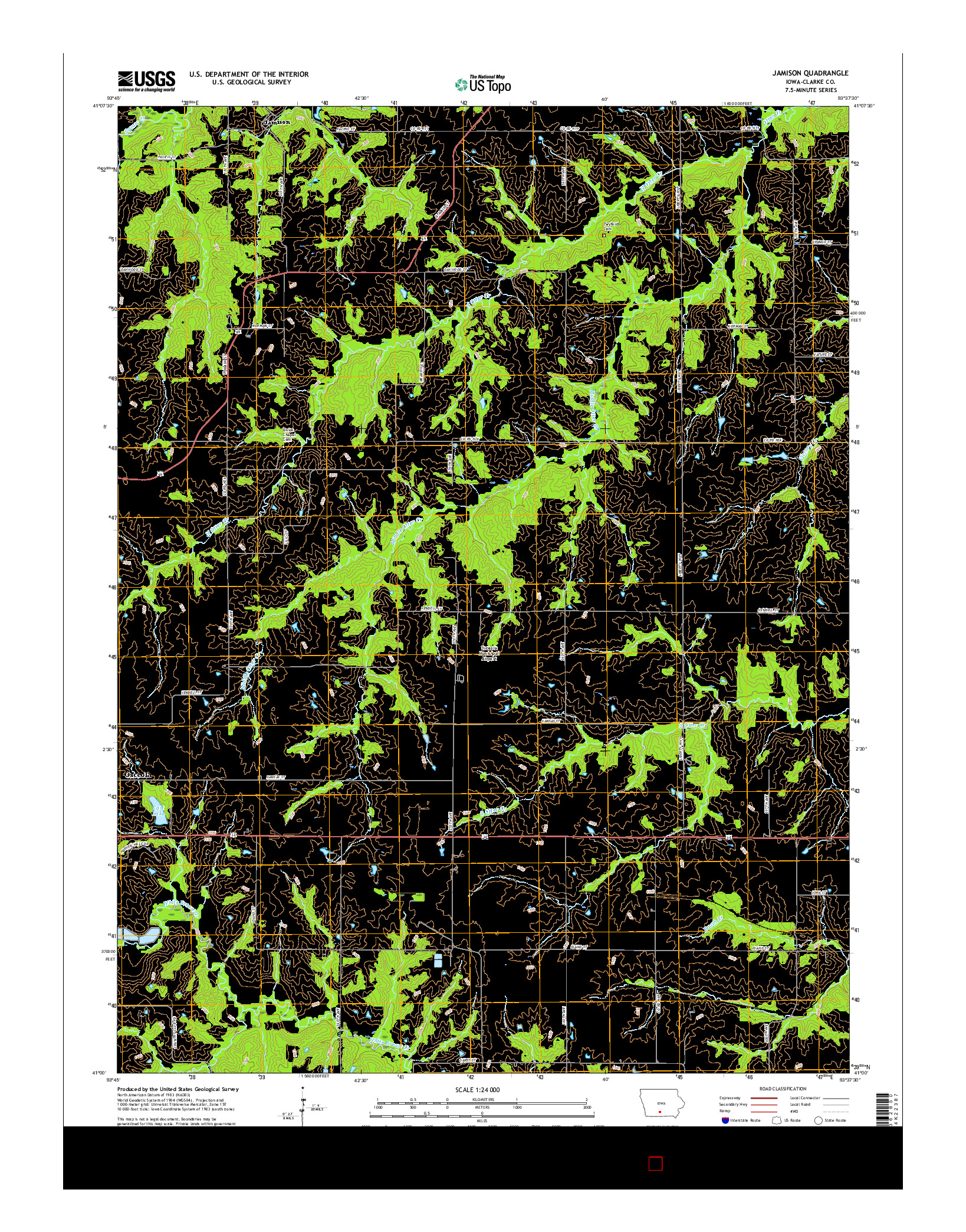 USGS US TOPO 7.5-MINUTE MAP FOR JAMISON, IA 2015