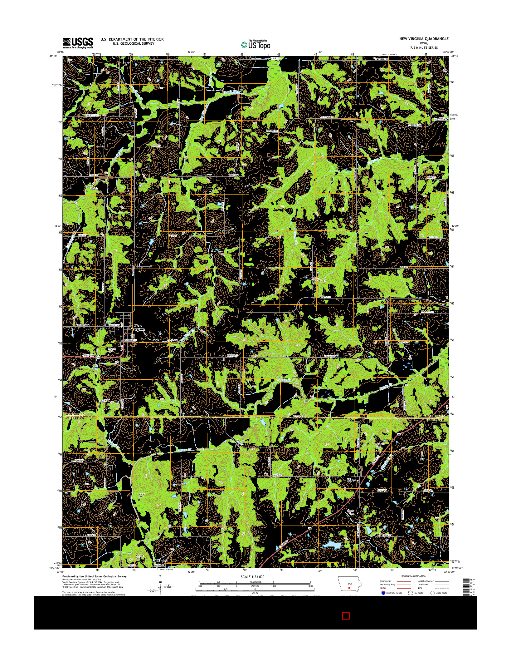 USGS US TOPO 7.5-MINUTE MAP FOR NEW VIRGINIA, IA 2015