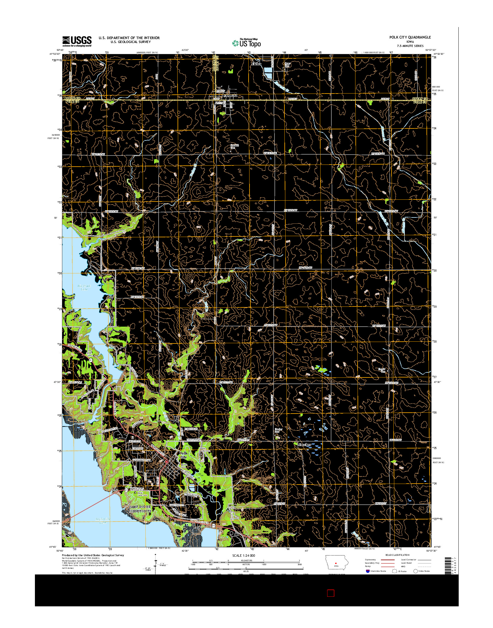 USGS US TOPO 7.5-MINUTE MAP FOR POLK CITY, IA 2015