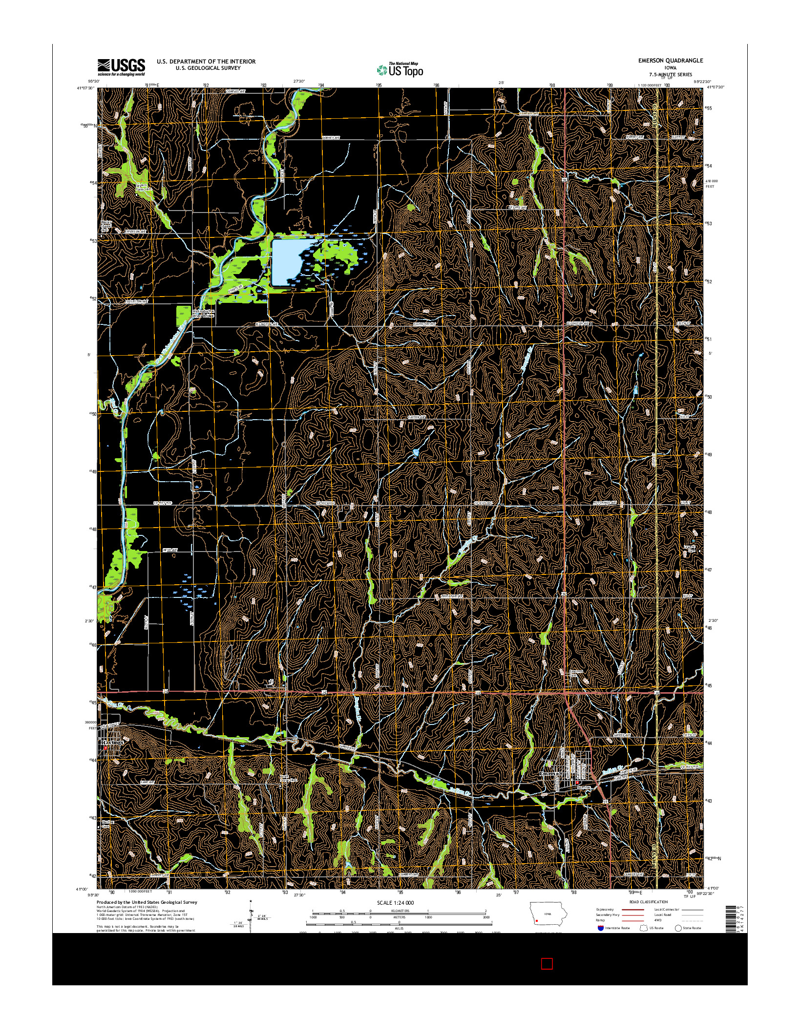 USGS US TOPO 7.5-MINUTE MAP FOR EMERSON, IA 2015