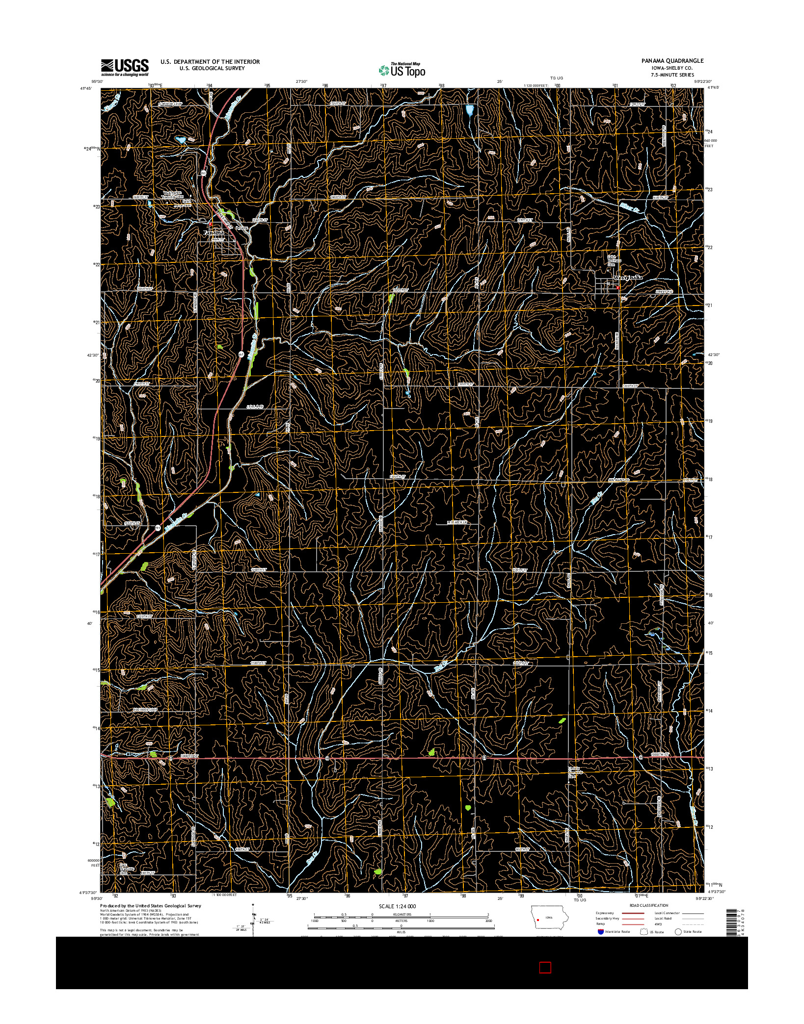 USGS US TOPO 7.5-MINUTE MAP FOR PANAMA, IA 2015