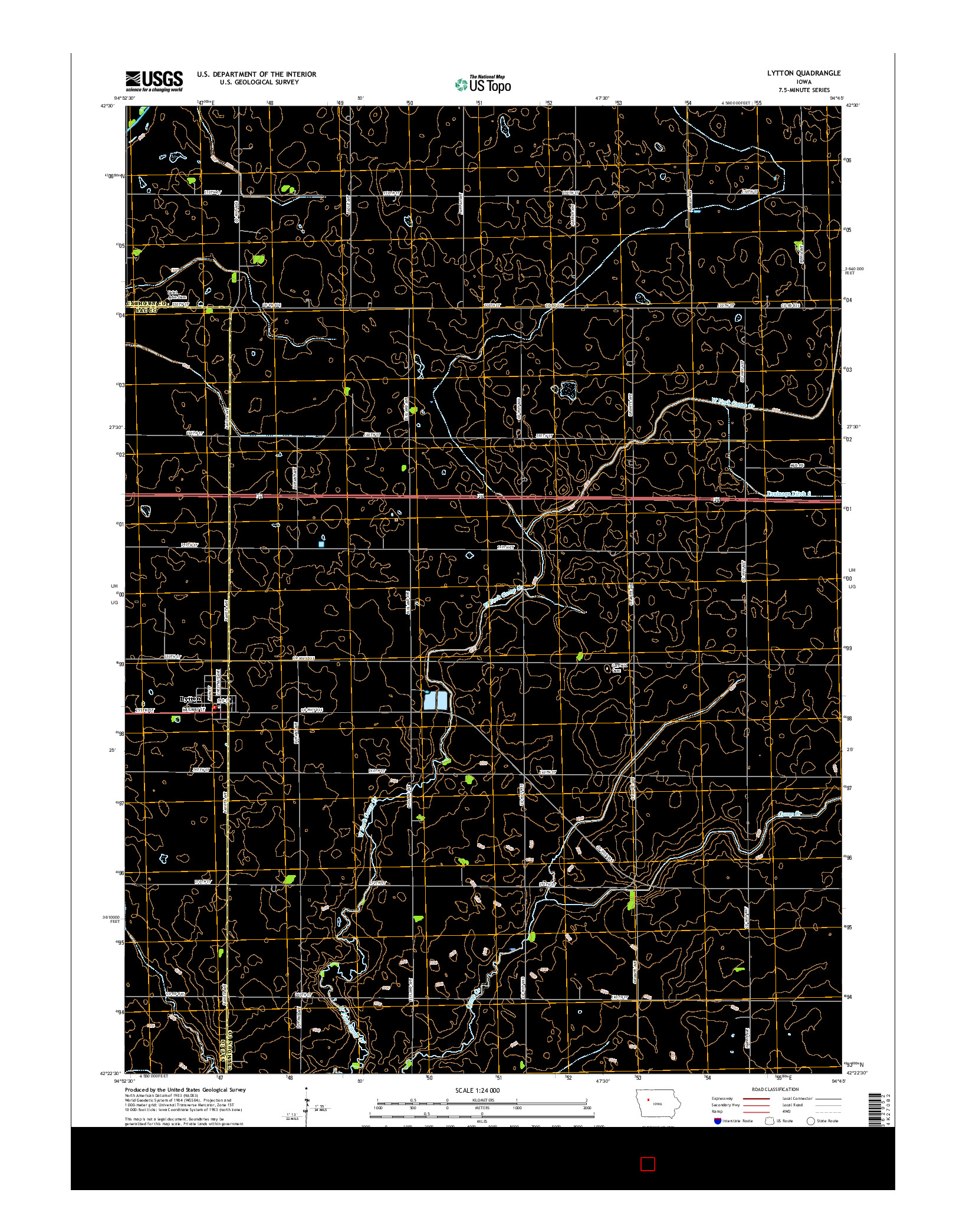 USGS US TOPO 7.5-MINUTE MAP FOR LYTTON, IA 2015
