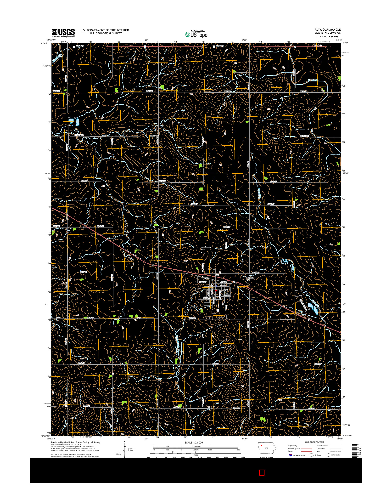 USGS US TOPO 7.5-MINUTE MAP FOR ALTA, IA 2015