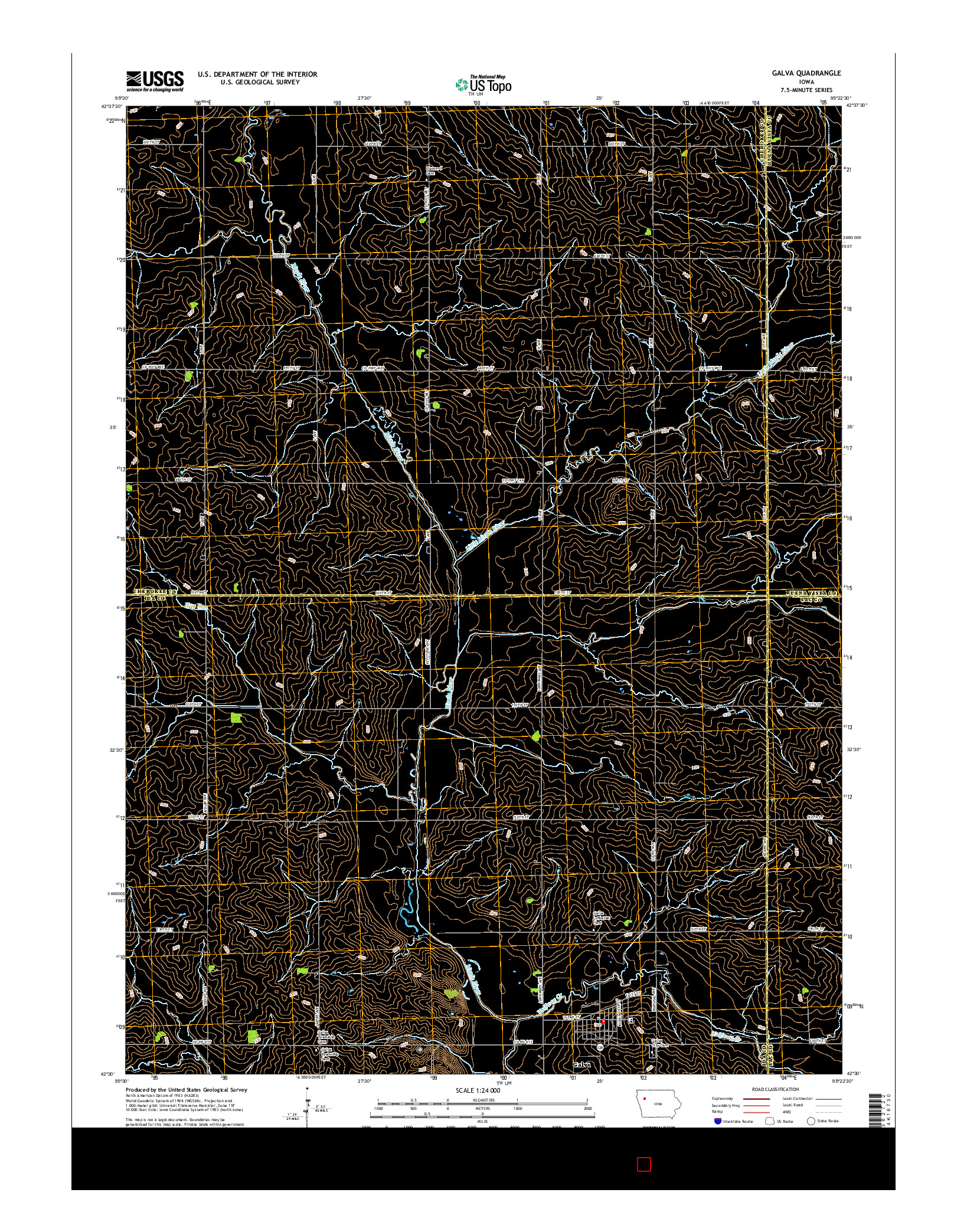 USGS US TOPO 7.5-MINUTE MAP FOR GALVA, IA 2015