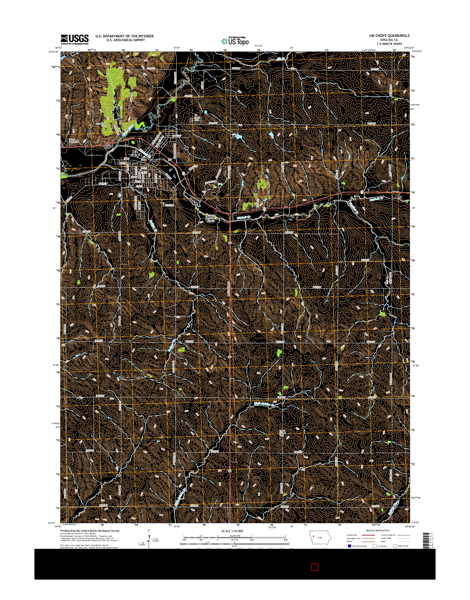 USGS US TOPO 7.5-MINUTE MAP FOR IDA GROVE, IA 2015