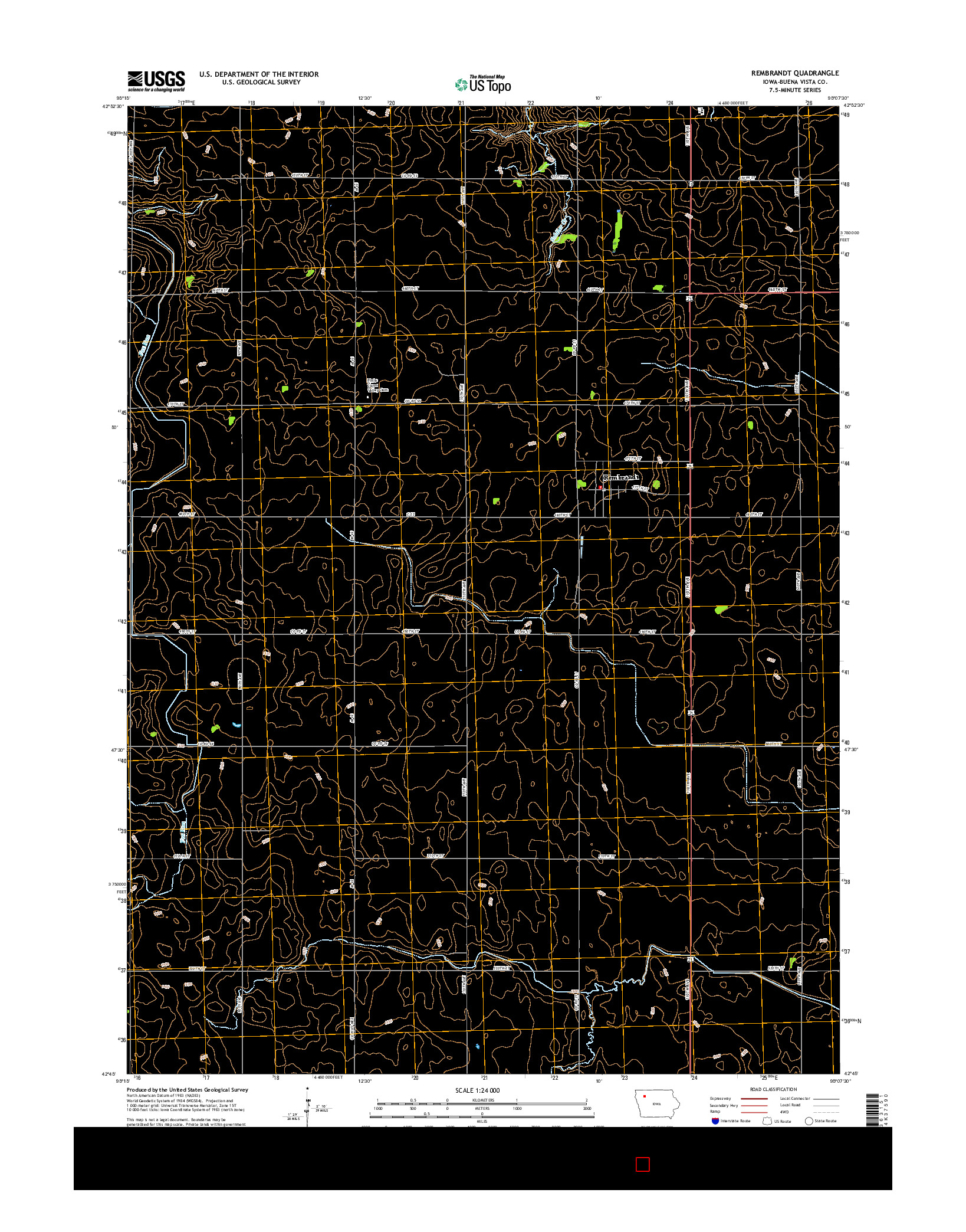 USGS US TOPO 7.5-MINUTE MAP FOR REMBRANDT, IA 2015