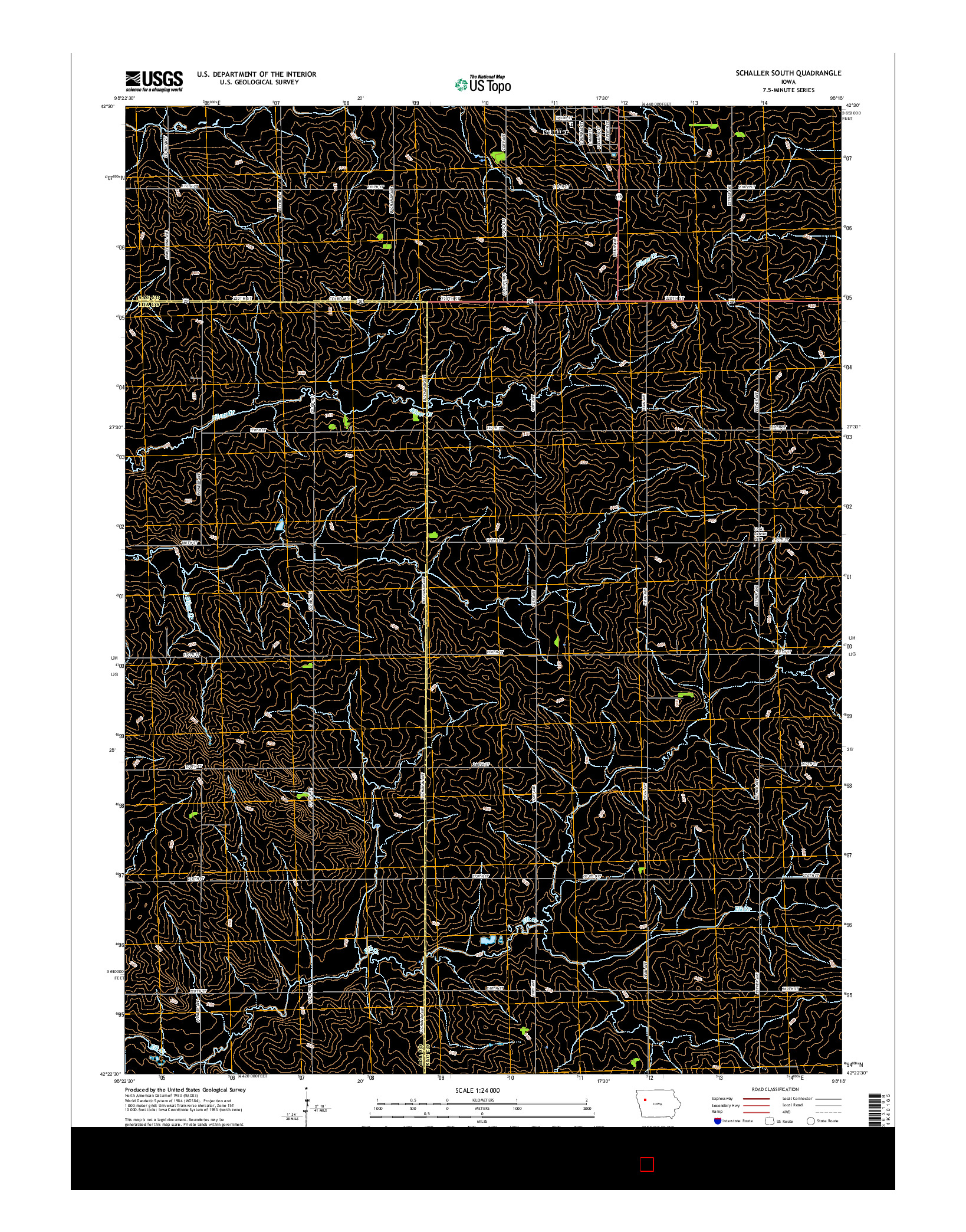 USGS US TOPO 7.5-MINUTE MAP FOR SCHALLER SOUTH, IA 2015