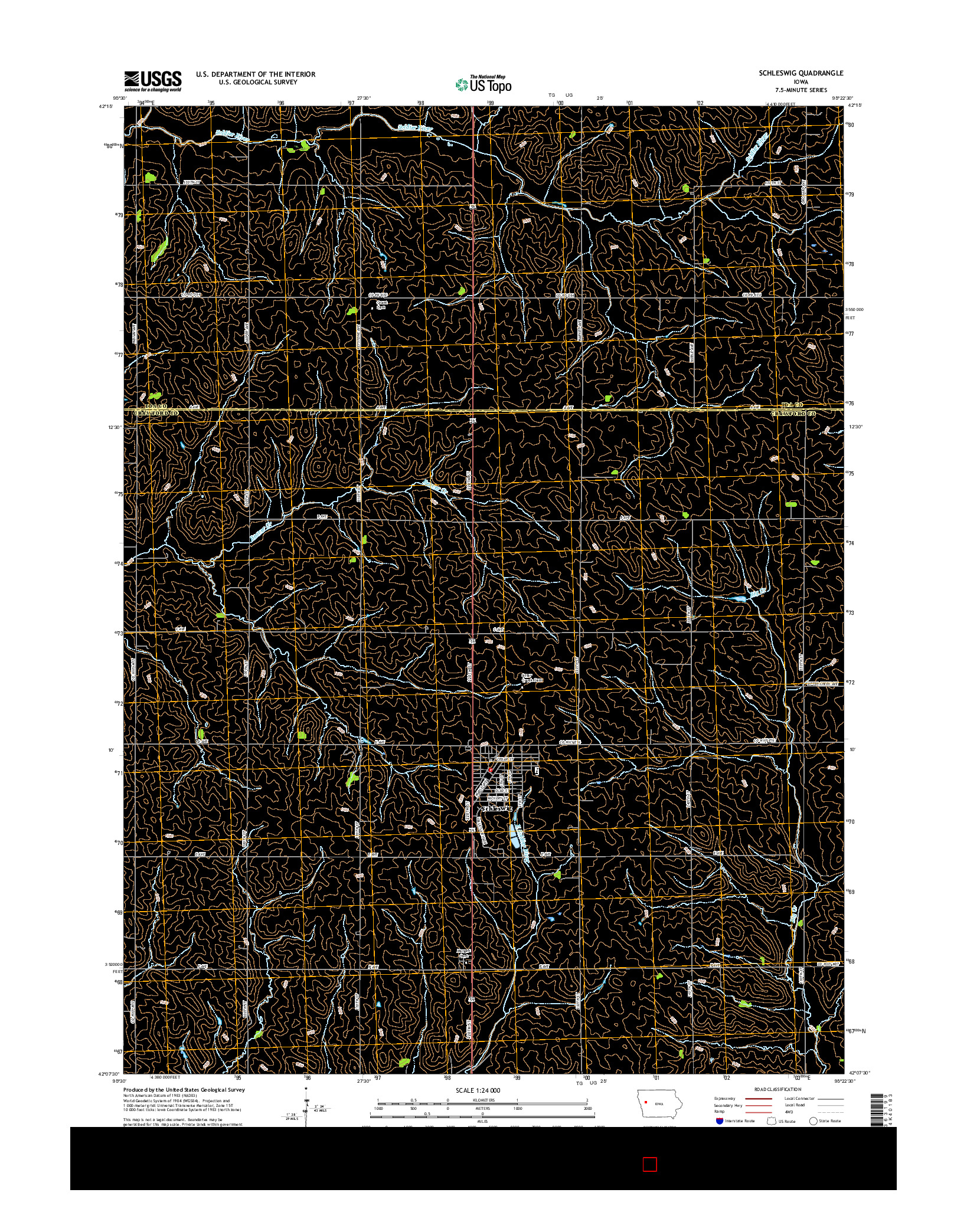 USGS US TOPO 7.5-MINUTE MAP FOR SCHLESWIG, IA 2015