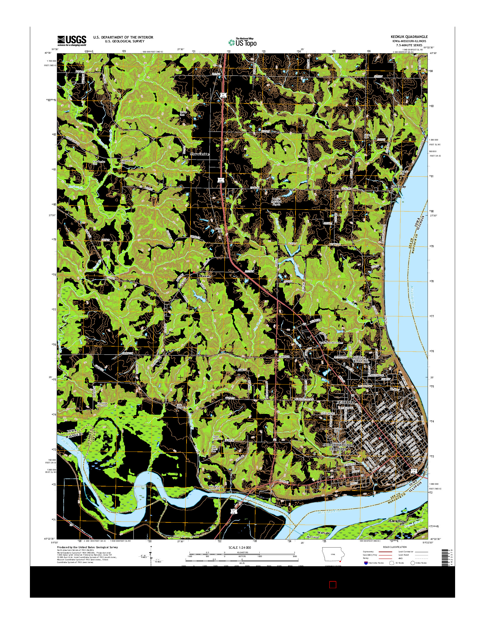USGS US TOPO 7.5-MINUTE MAP FOR KEOKUK, IA-MO-IL 2015