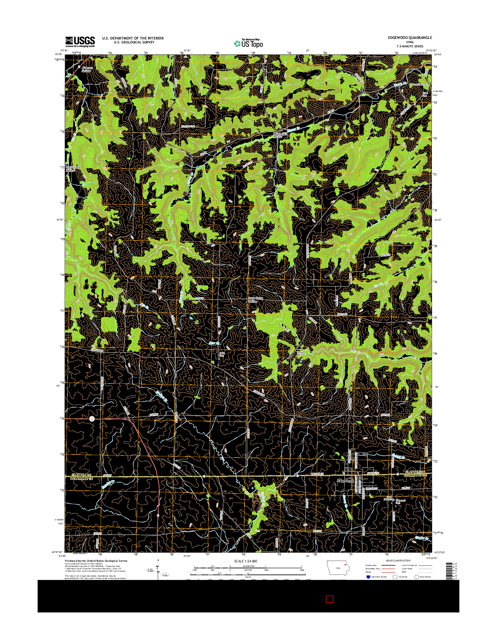 USGS US TOPO 7.5-MINUTE MAP FOR EDGEWOOD, IA 2015