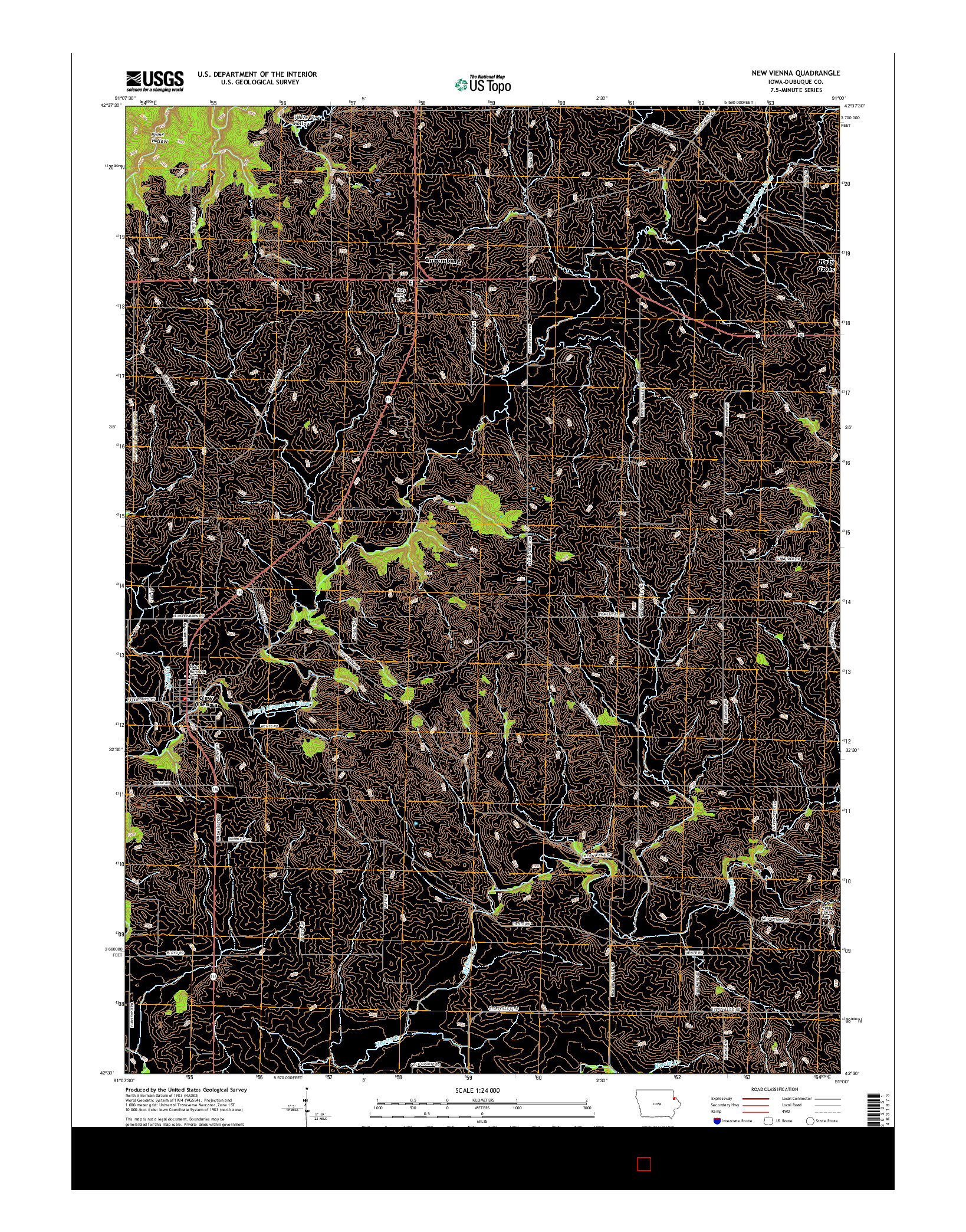 USGS US TOPO 7.5-MINUTE MAP FOR NEW VIENNA, IA 2015