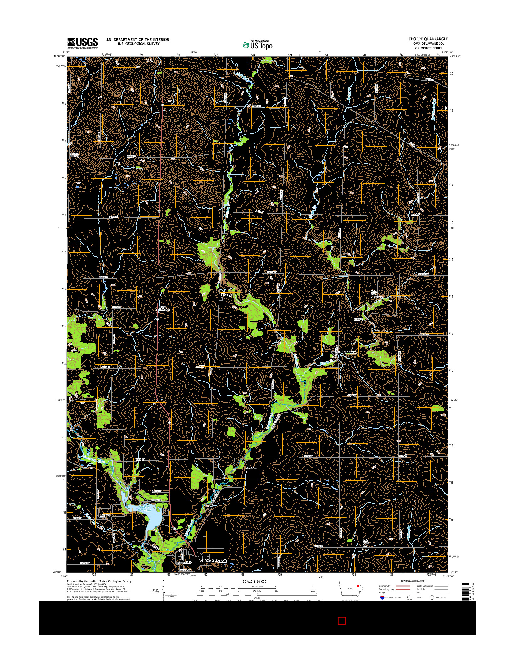 USGS US TOPO 7.5-MINUTE MAP FOR THORPE, IA 2015