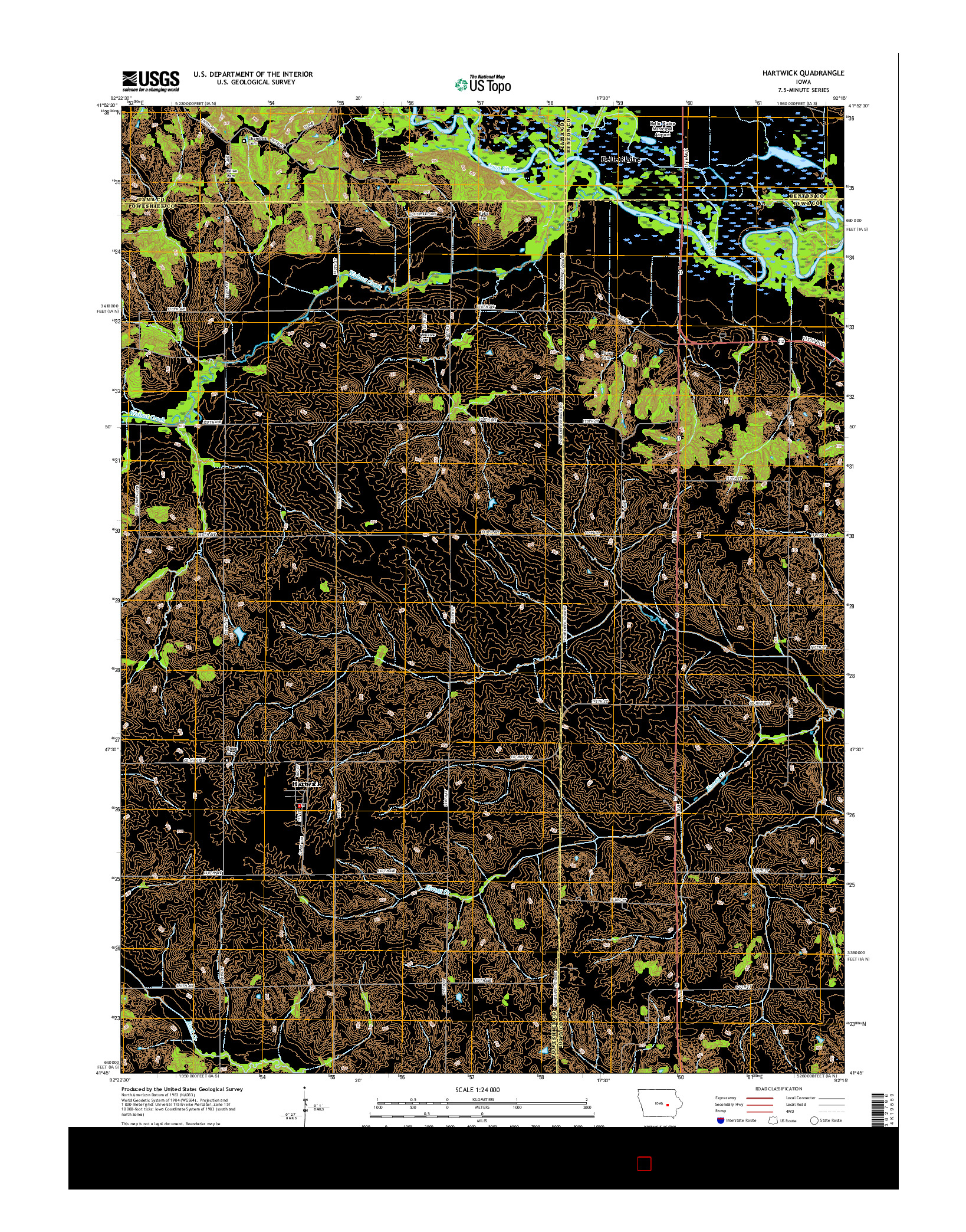 USGS US TOPO 7.5-MINUTE MAP FOR HARTWICK, IA 2015