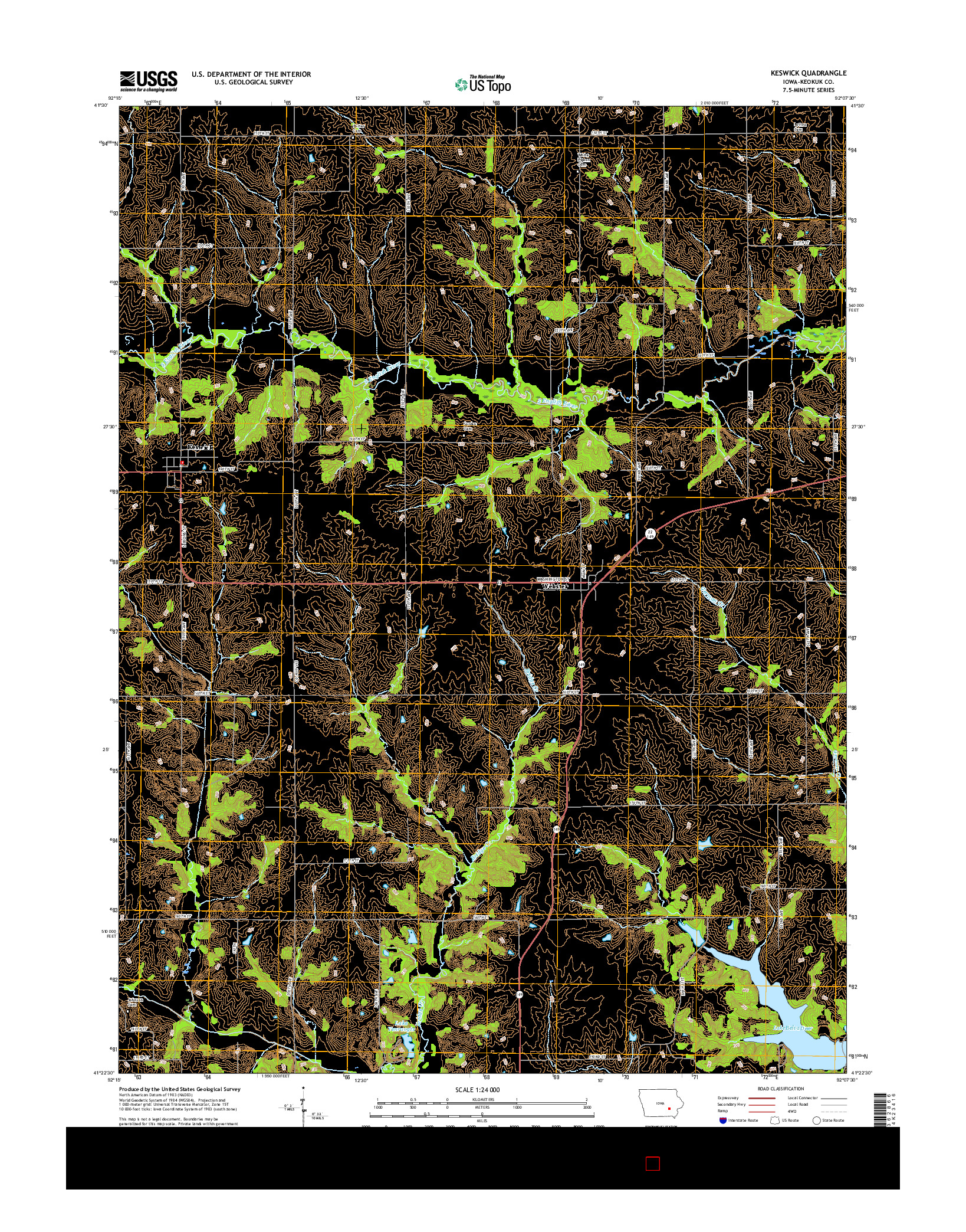 USGS US TOPO 7.5-MINUTE MAP FOR KESWICK, IA 2015