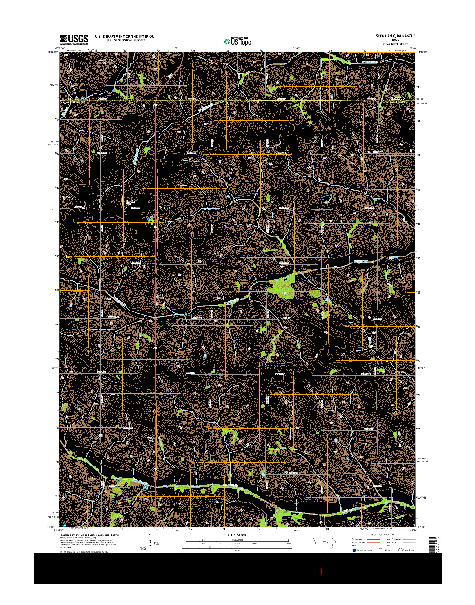 USGS US TOPO 7.5-MINUTE MAP FOR SHERIDAN, IA 2015